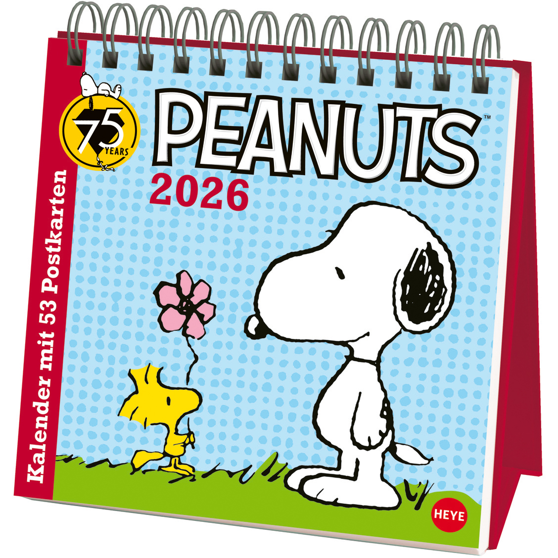 photo HEYE Cal. de cartes p. Peanuts 2026 22963+26 1S/1P AL 16.5x17.7cm