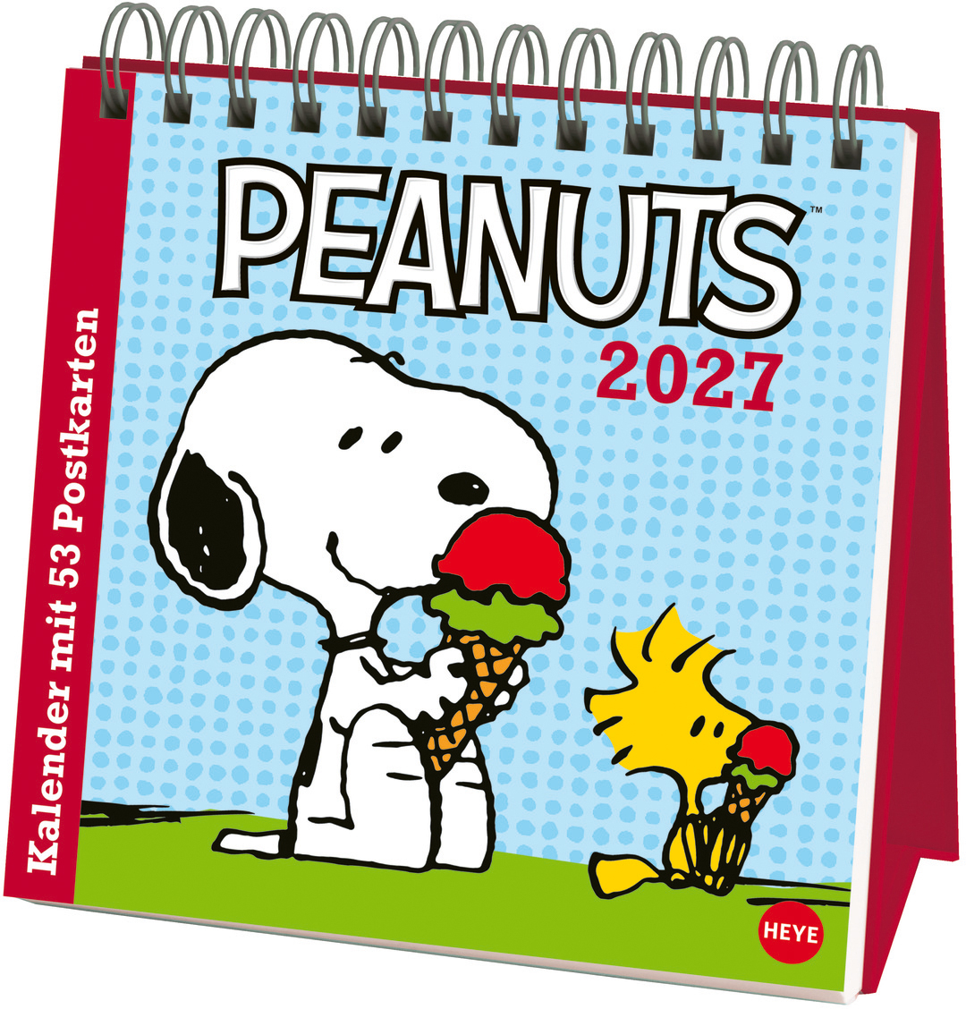 photo HEYE Cal. de cartes p. Peanuts 2027 22963+27 1S/1P AL 16.5x17.7cm