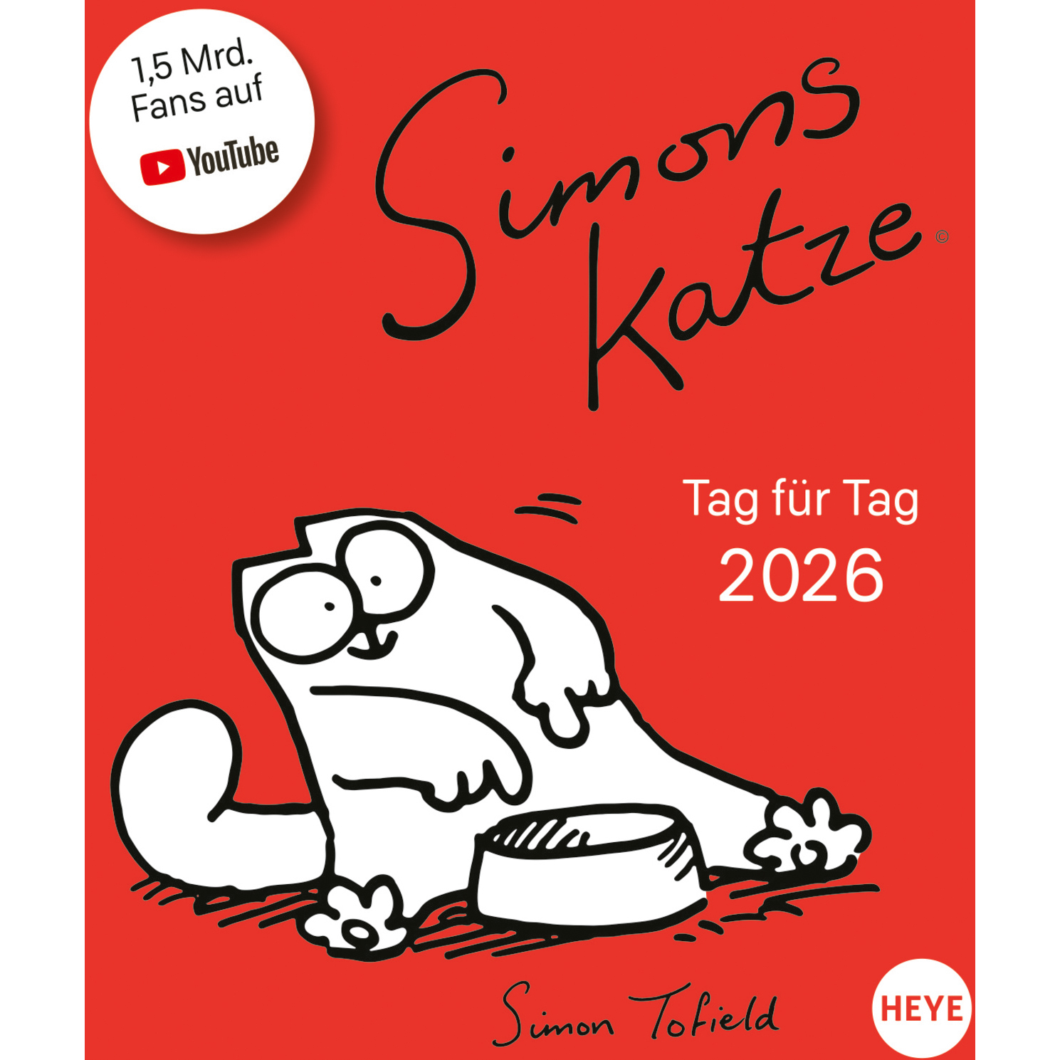 photo HEYE Cal. à déchirer SimonsCat 2026 23016+26 1J/1P AL 11x14cm