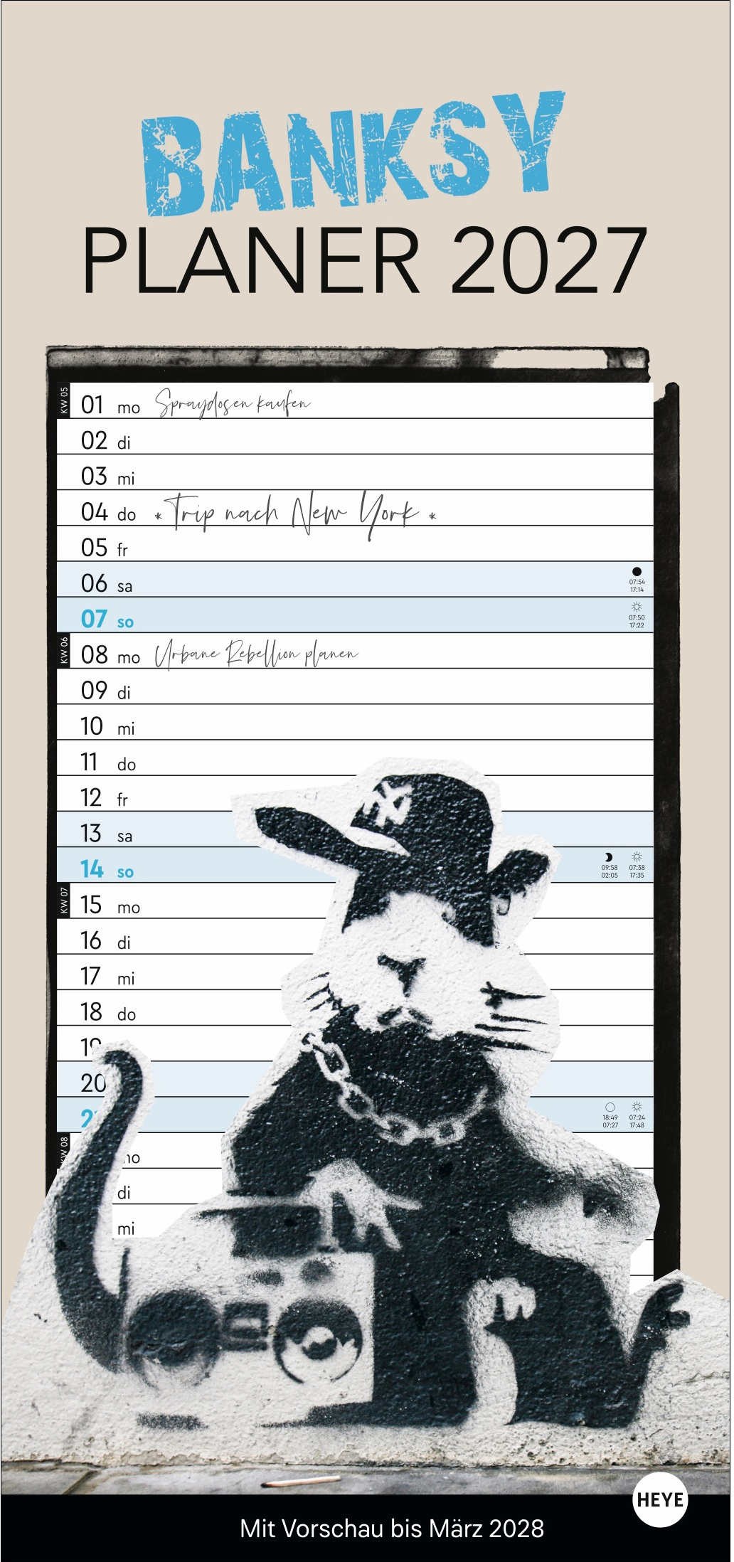 photo HEYE Planificateur 2027 23694+27 Banksy 21x45cm