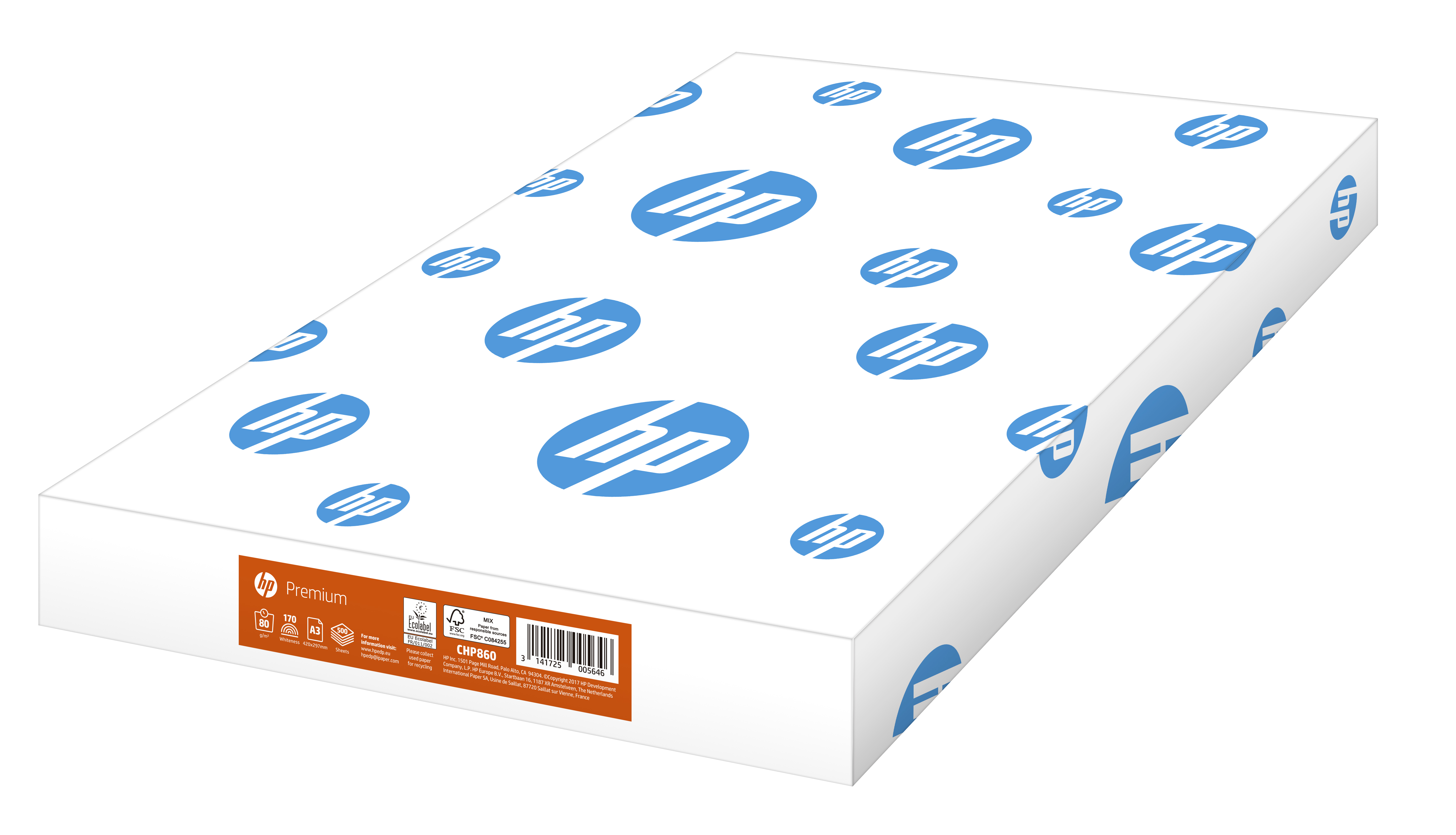 HP Copying Paper Premium A3 88239879 80g, blanc 500fls 80g, blanc 500fls