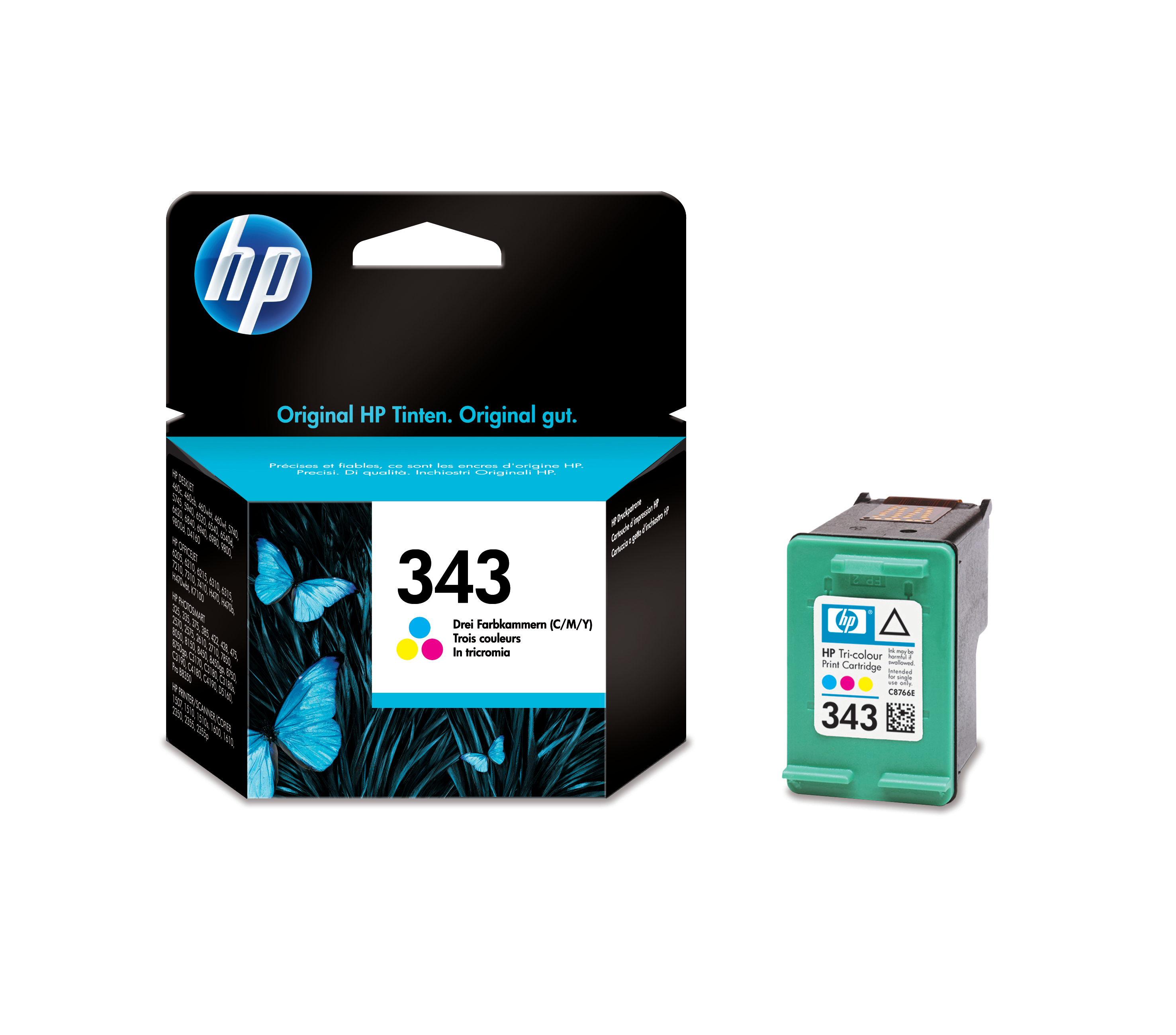 HP Tintenpatrone 343 color C8766EE Photosmart 325 260 Seiten<br>