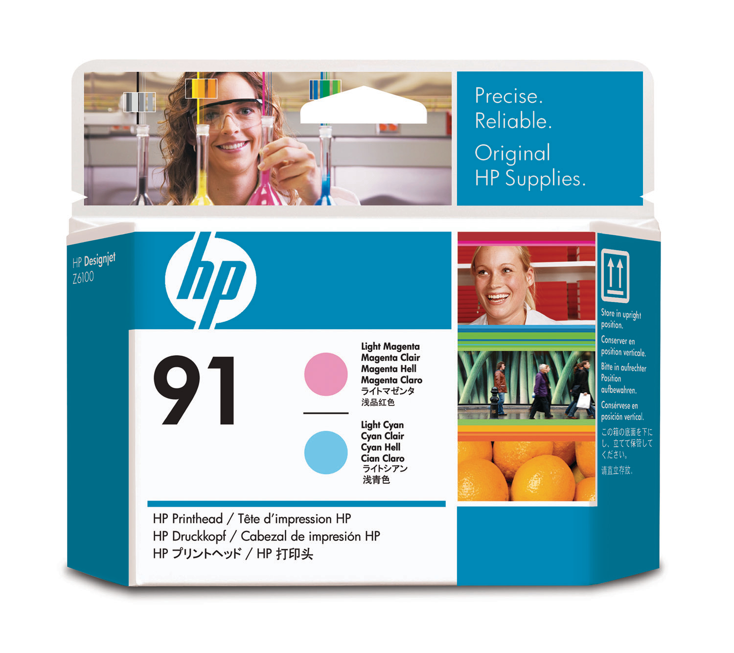 HP Tête d'impr.91 mag.e.cyan li. C9462A DesignJet Z6100