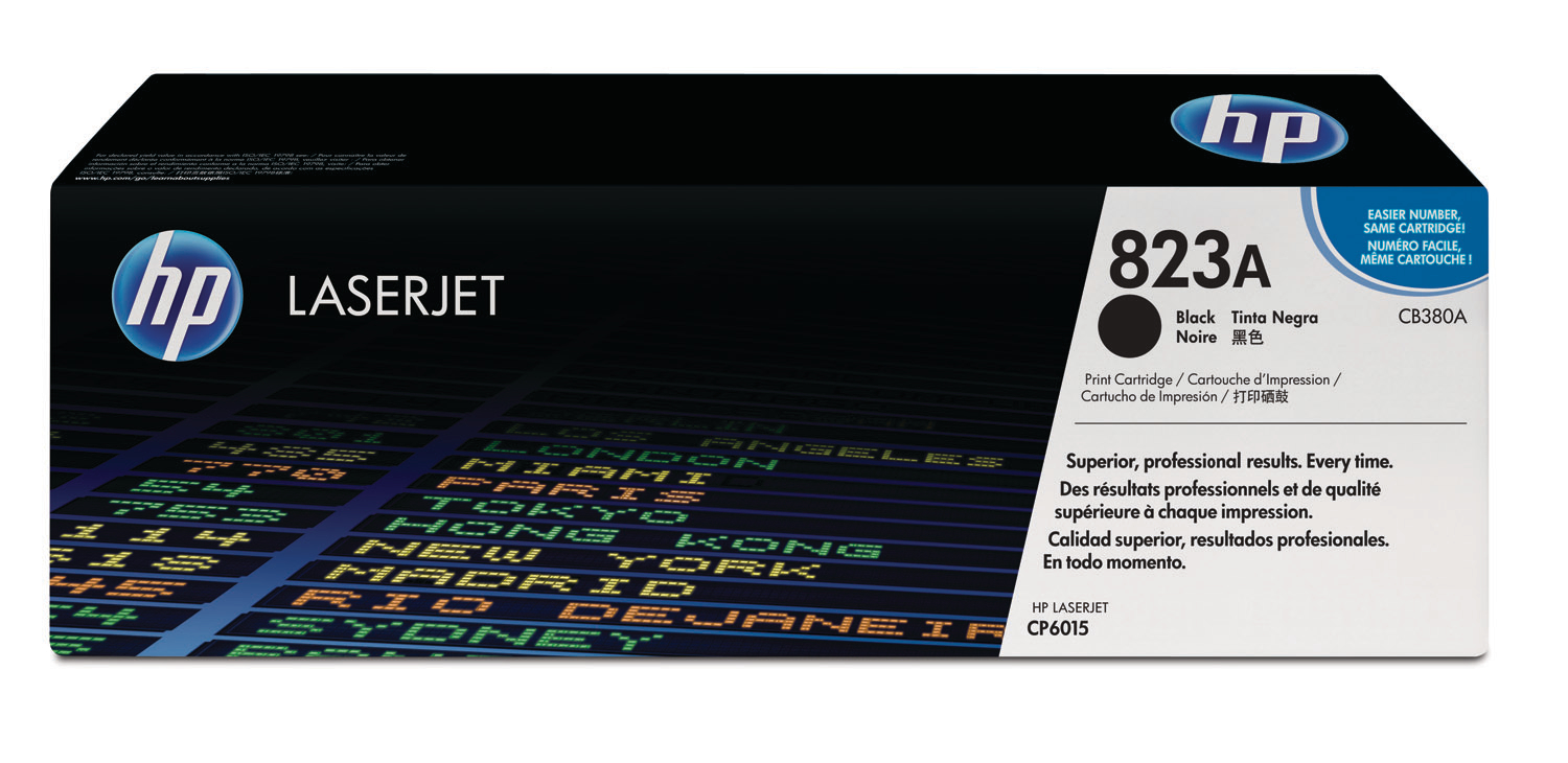 HP Cartouche toner 823A noir CB380A Color LJ CP6015 16'500 pages