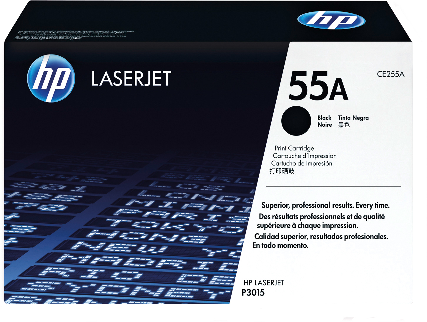 photo HP Cartouche toner 55A noir CE255A LaserJet P3015 6000 pages