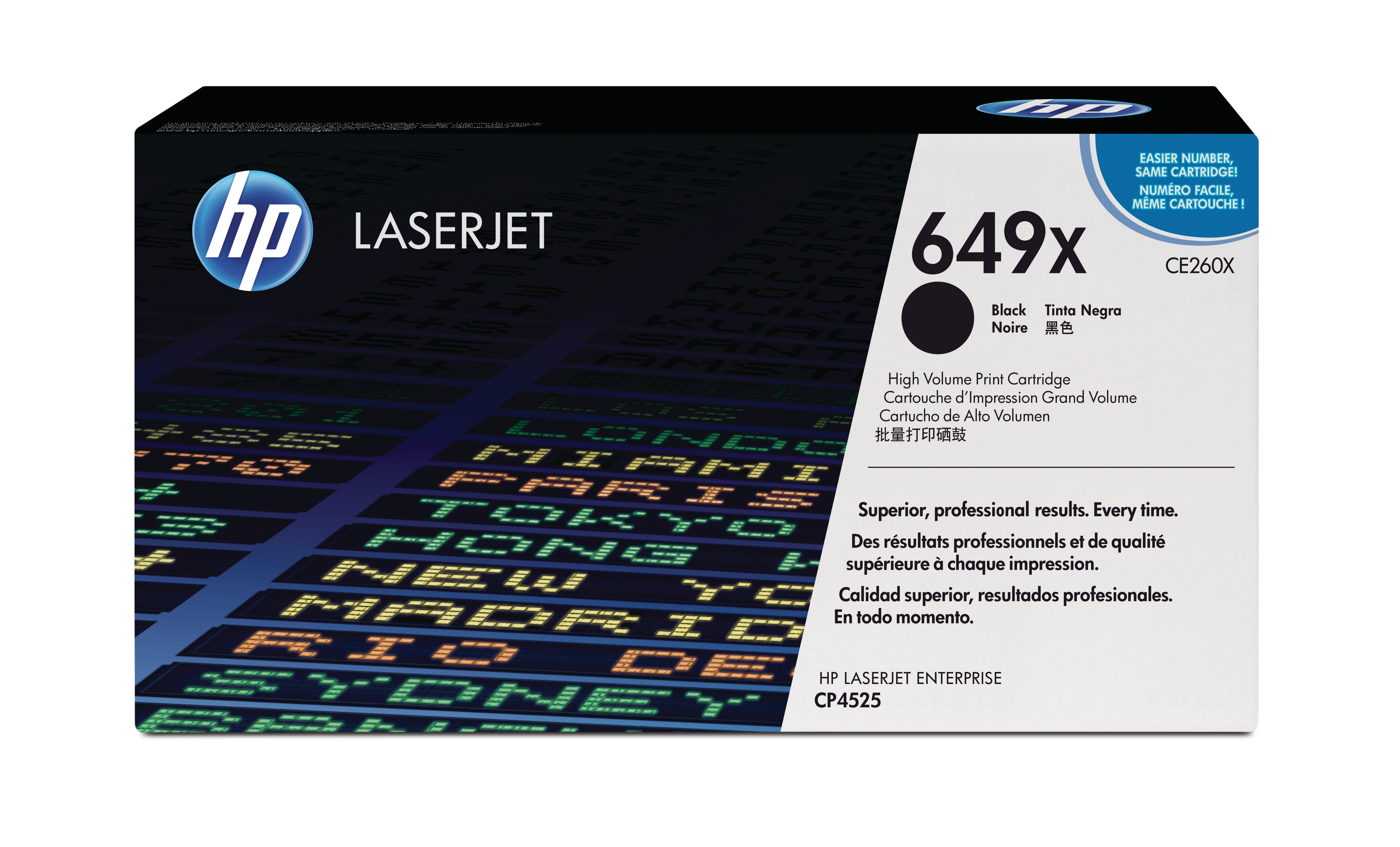 photo HP Cartouche toner 649X noir CE260X Color LJ CP4525 17'000 pages