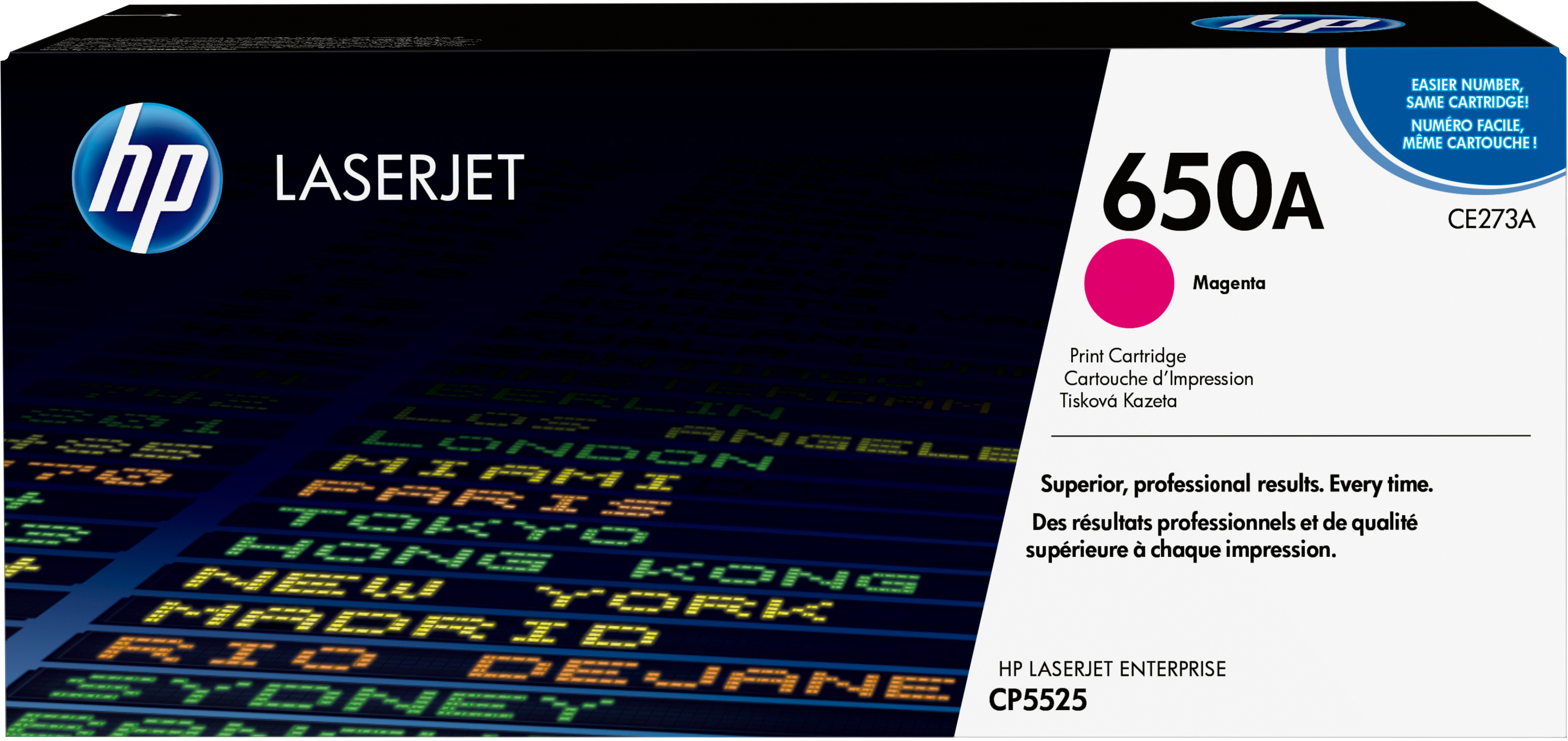photo HP Cartouche toner 650A magenta CE273A Color LJ CP5520 15'000 pages