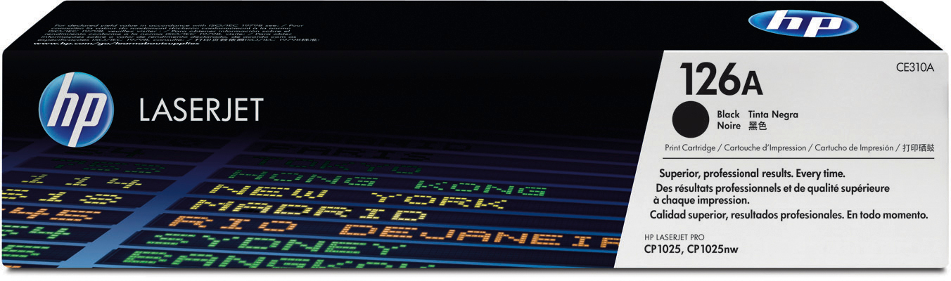 photo HP Cartouche toner 126A noir CE310A Color LJ Pro CP1025 1200 p.