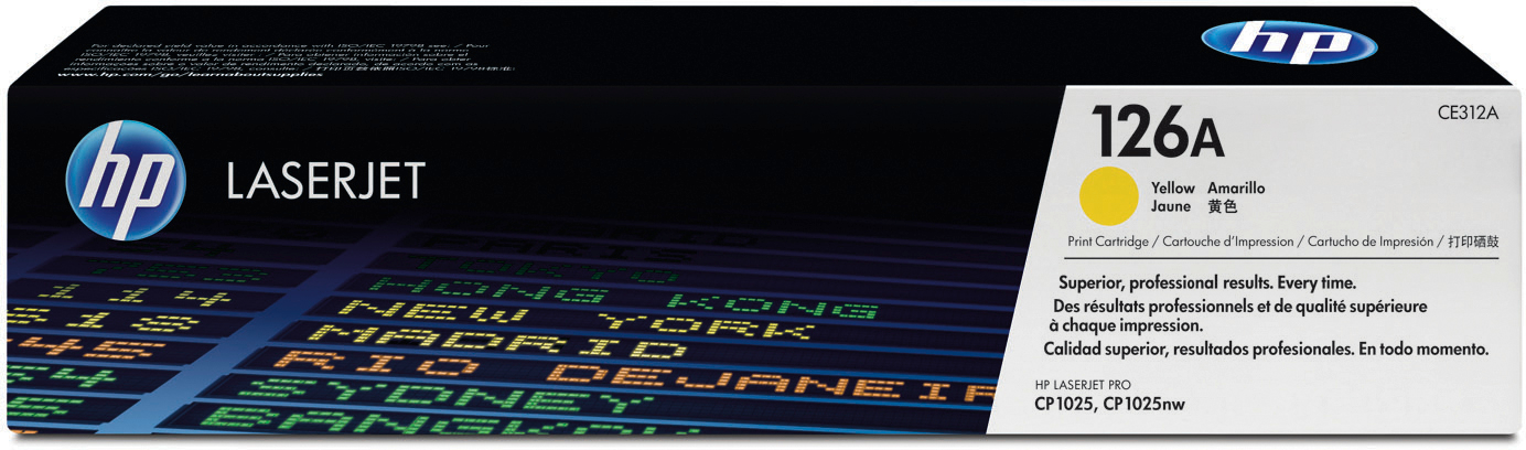 photo HP Cartouche toner 126A yellow CE312A Color LJ Pro CP1025 1000 p.