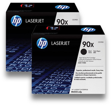 photo HP Cartouche toner 90X noir CE390XD LaserJet M4555 2 pièces