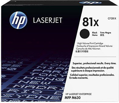 photo HP Cartouche toner 81X noir CF281X LJ Enterprise M630 25'000 p.