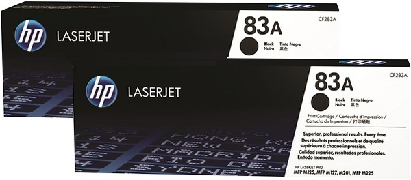 photo HP Cartouche toner 83AD noir CF283AD LaserJet Pro M125 2 pièces