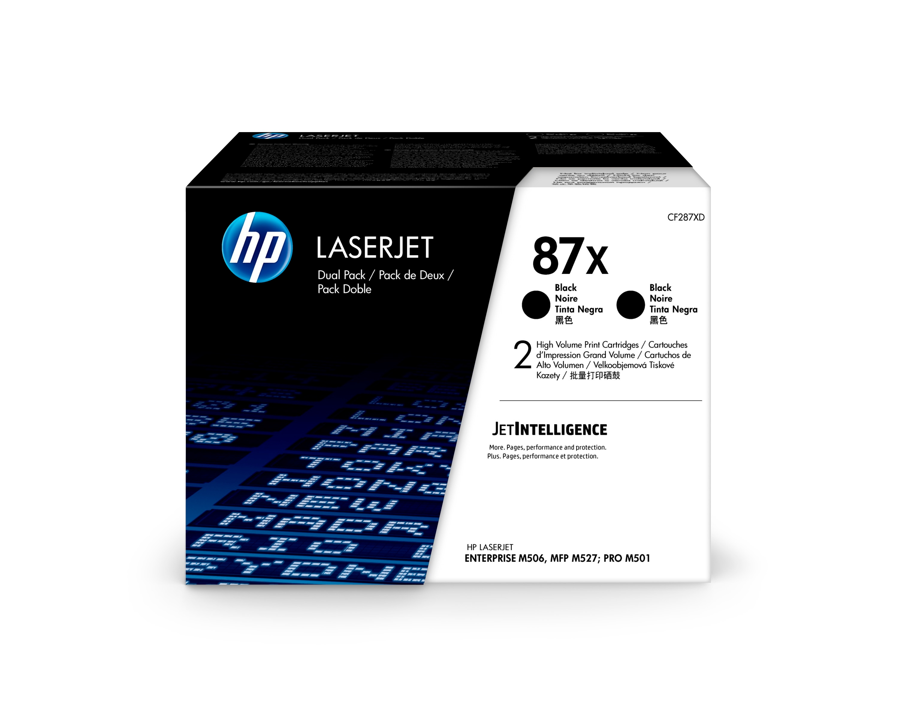 photo HP Cartouche toner 87X noir CF287XD LJ Enterprise M527 2 pcs.