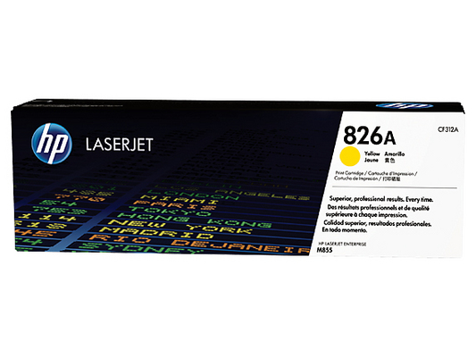 photo HP Cartouche toner 826A yellow CF312A CLJ Enterprise M855 31'500 p.