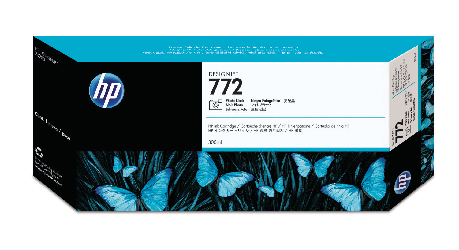 photo HP Cart. d'encre 772 photo black CN633A DesignJet Z5200 300ml
