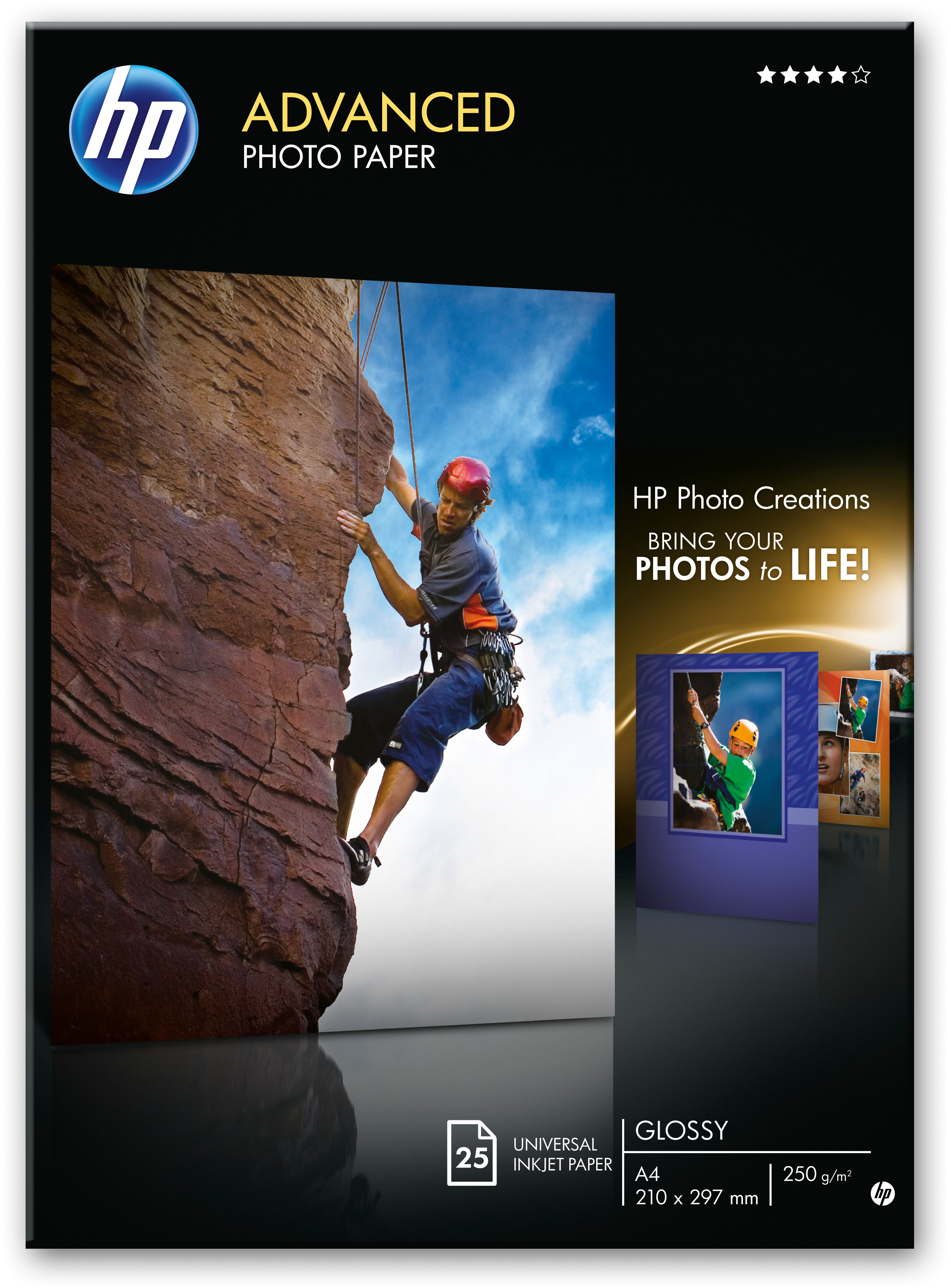 HP Advanced Glossy Photo Paper A4 Q5456A InkJet 250g 25 feuilles