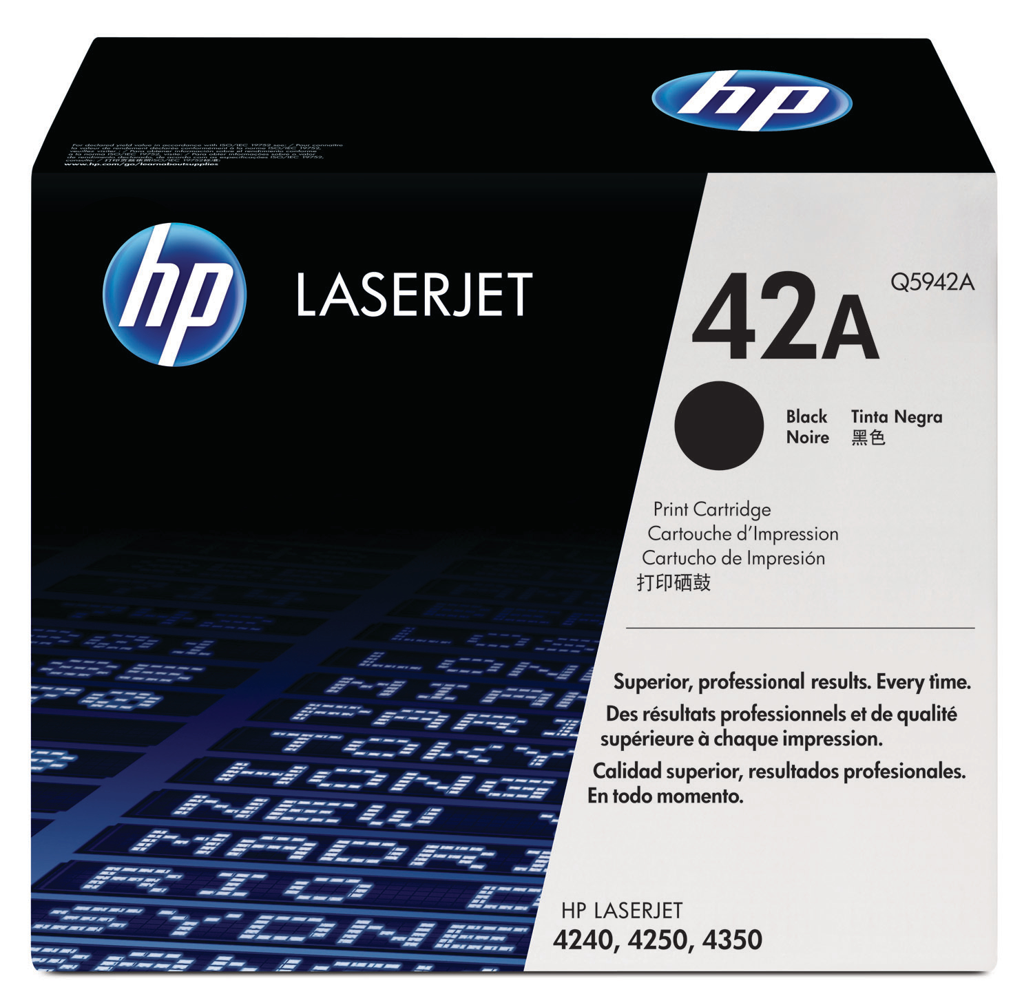 HP Cartouche toner 42A noir Q5942A LaserJet 4250/4350 10'000 p.