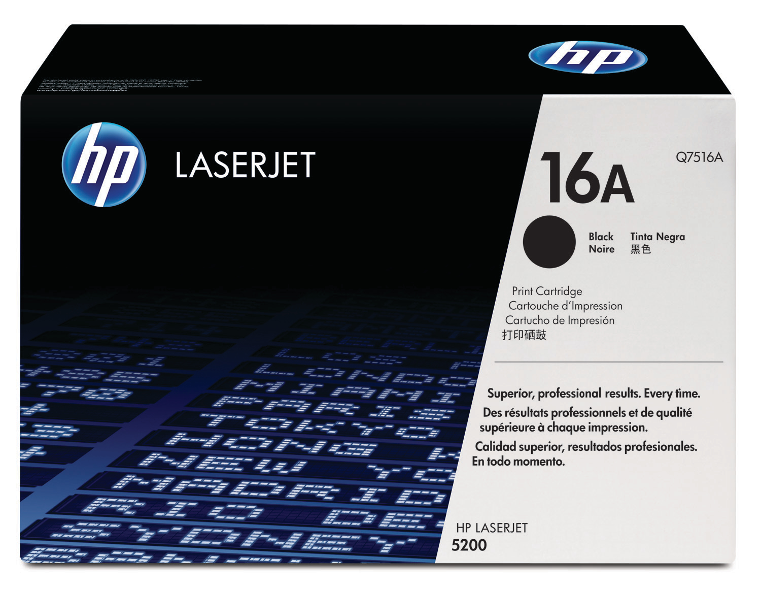 HP Cartouche toner 16A noir Q7516A LaserJet 5200 12'000 pages