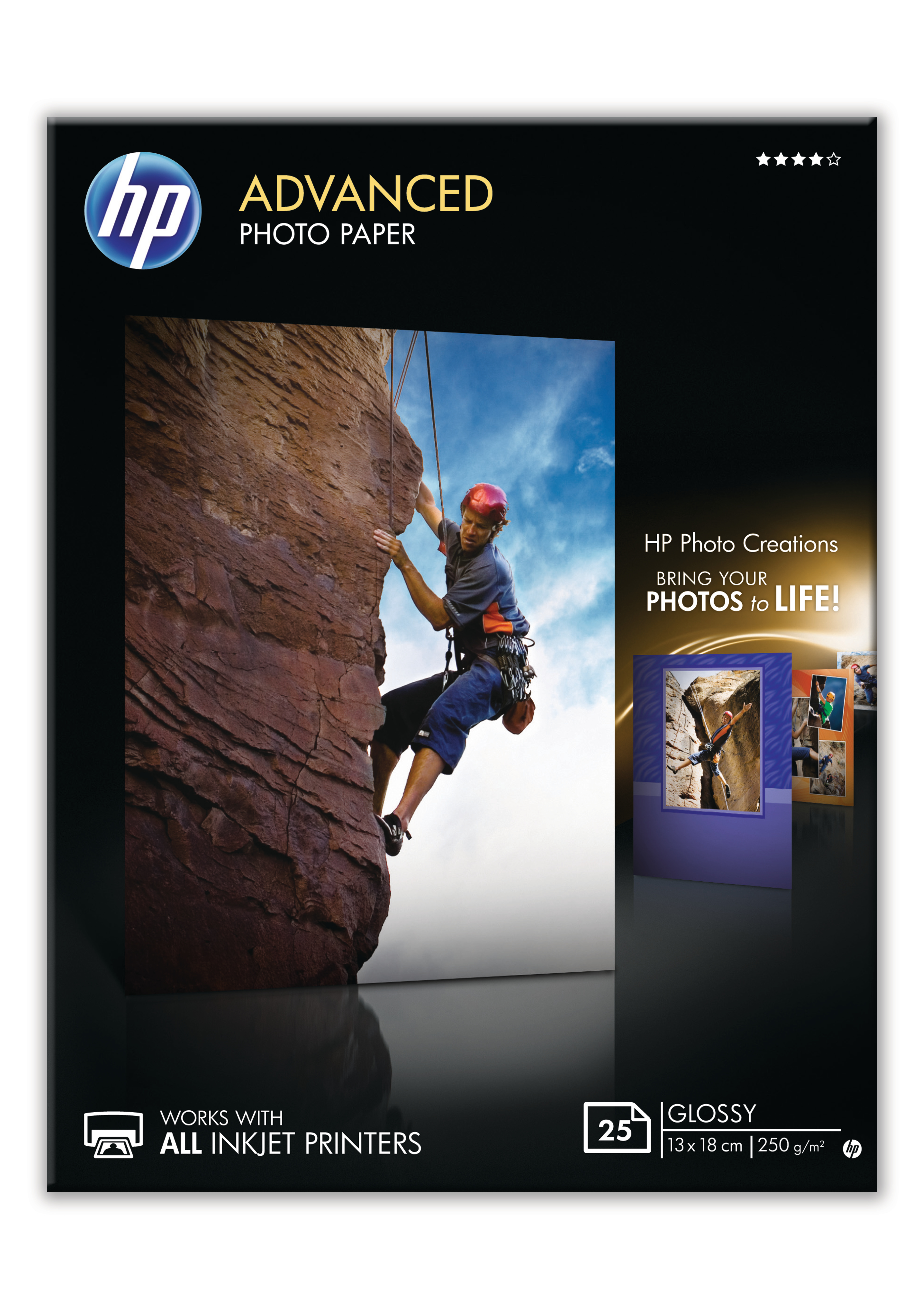 HP Advanced Glossy Photo 13x18cm Q8696A InkJet 250g, borderless 25 f.