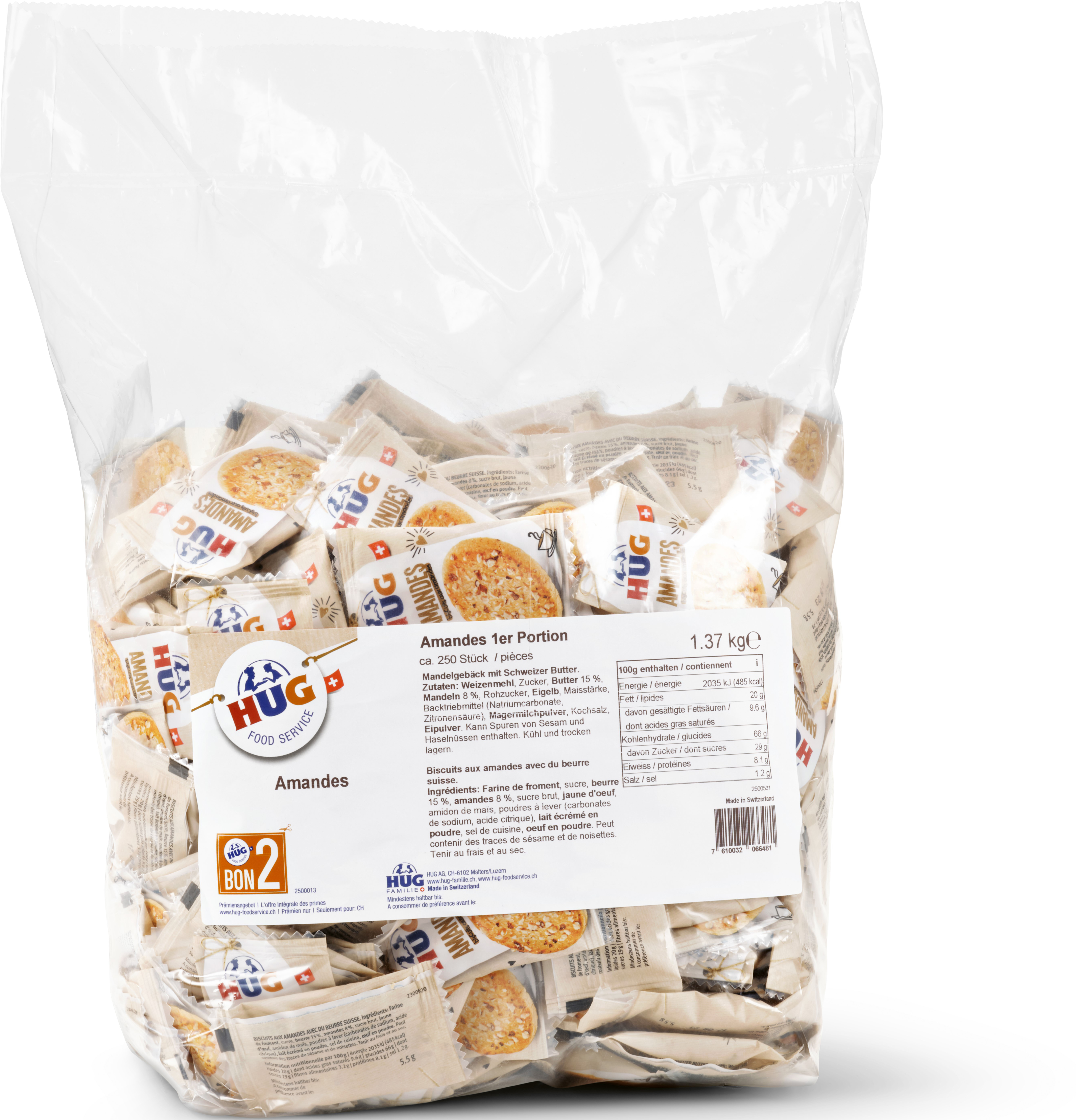 photo HUG Amandes 5596000 5.5g, 250 pcs.