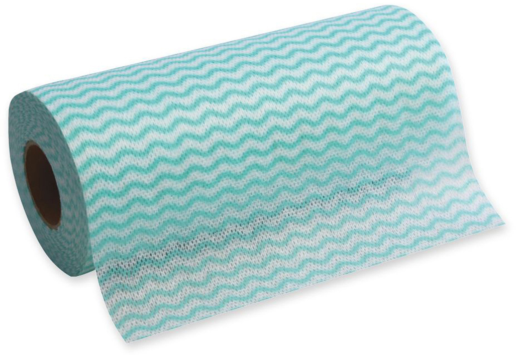 photo HYGOCLEAN Chiffon de nettoyage 20x40cm 930.2 vert, blanc 1 rouleau/50 flls.