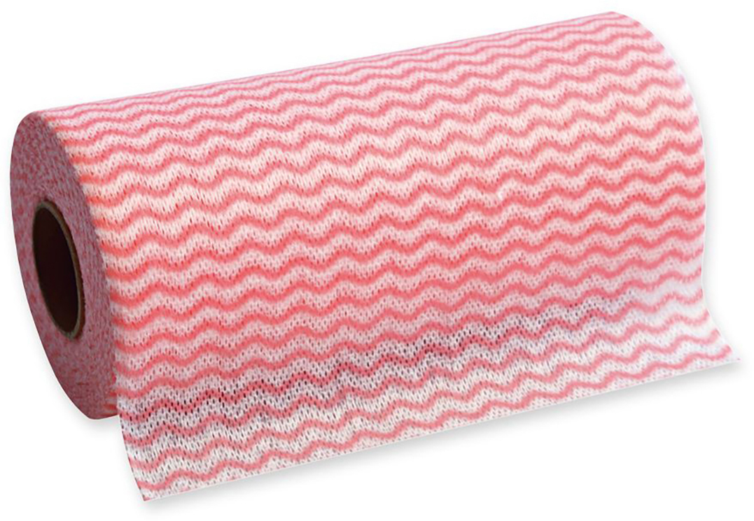 photo HYGOCLEAN Chiffon de nettoyage 20x40cm 930.3 rouge, blanc 1 rl./50 flls.