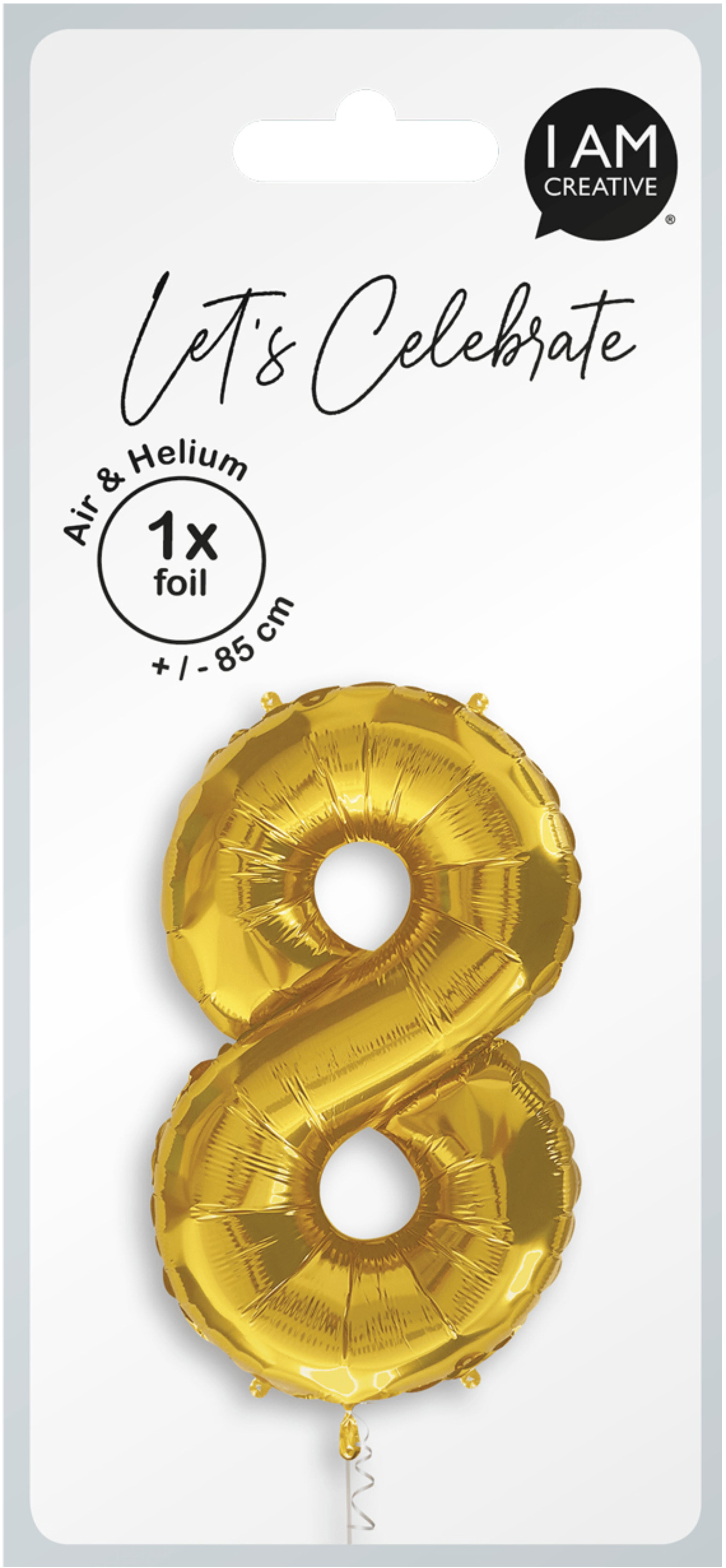 photo I AM CREATIVE Ballon plastique no. 8 85cm 1000-1053 or