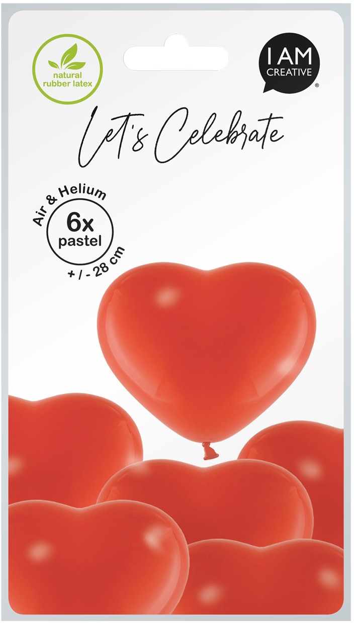 photo I AM CREATIVE Ballons Cur 27cm 1000-1073 rouge 6 pièces
