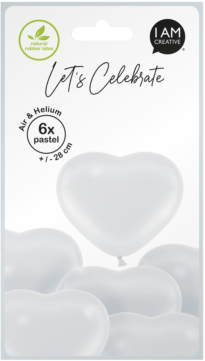 photo I AM CREATIVE Ballons Cur 27cm 1000-1074 blanc 6 pièces