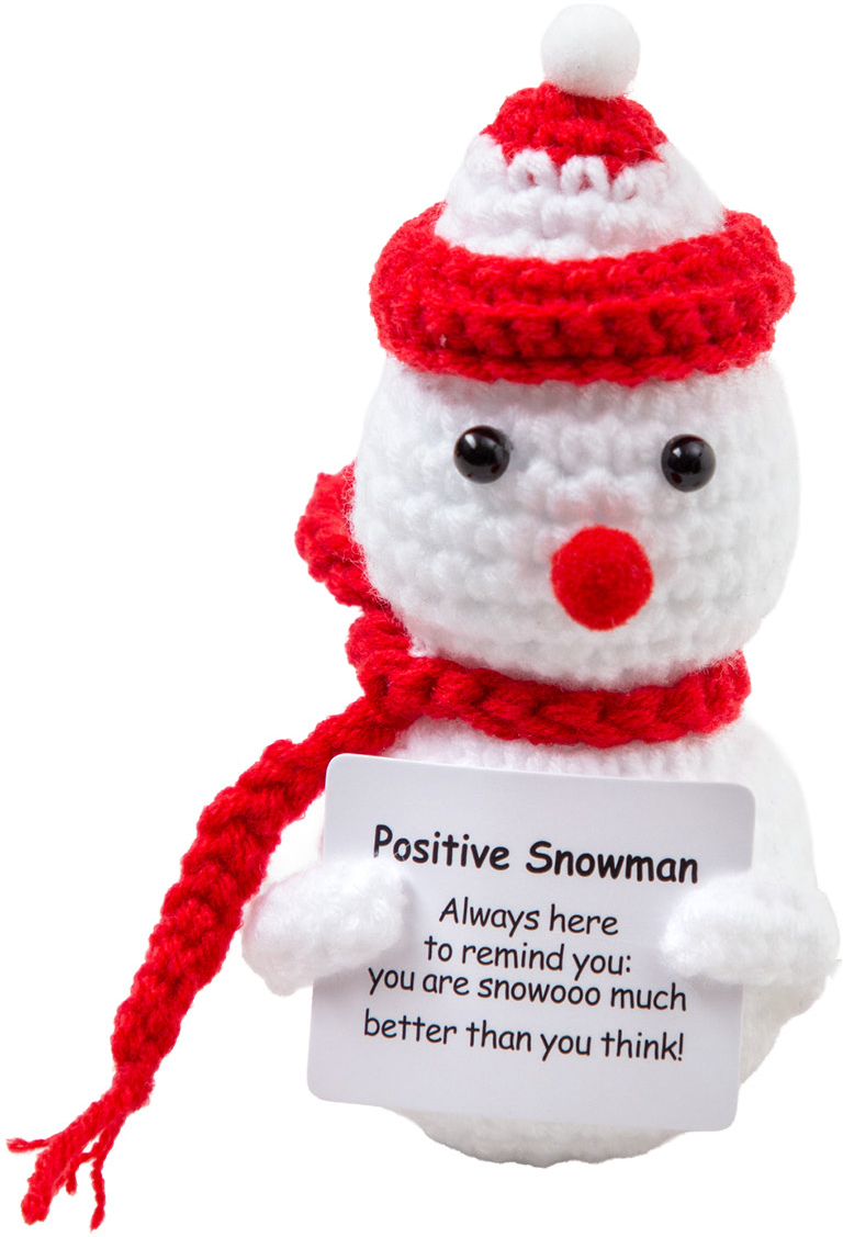 I AM CREATIVE Positive Snowman 11cm 1000-1718 weiss