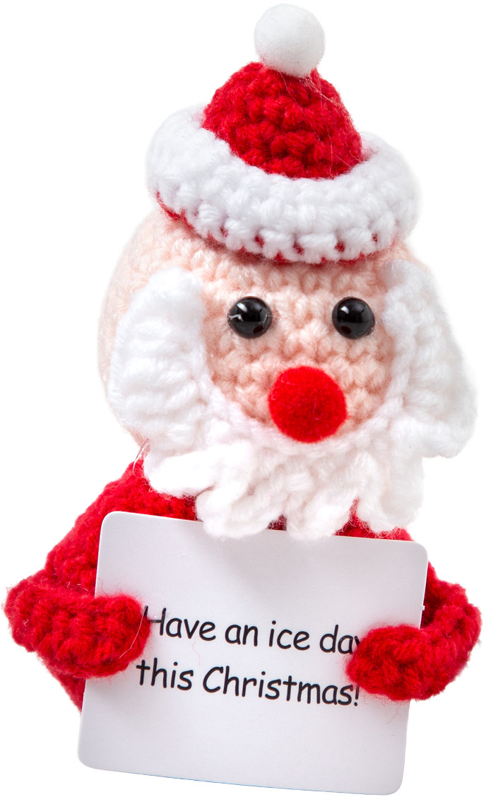 I AM CREATIVE Positive Santa 11.5cm 1000-1719 rot