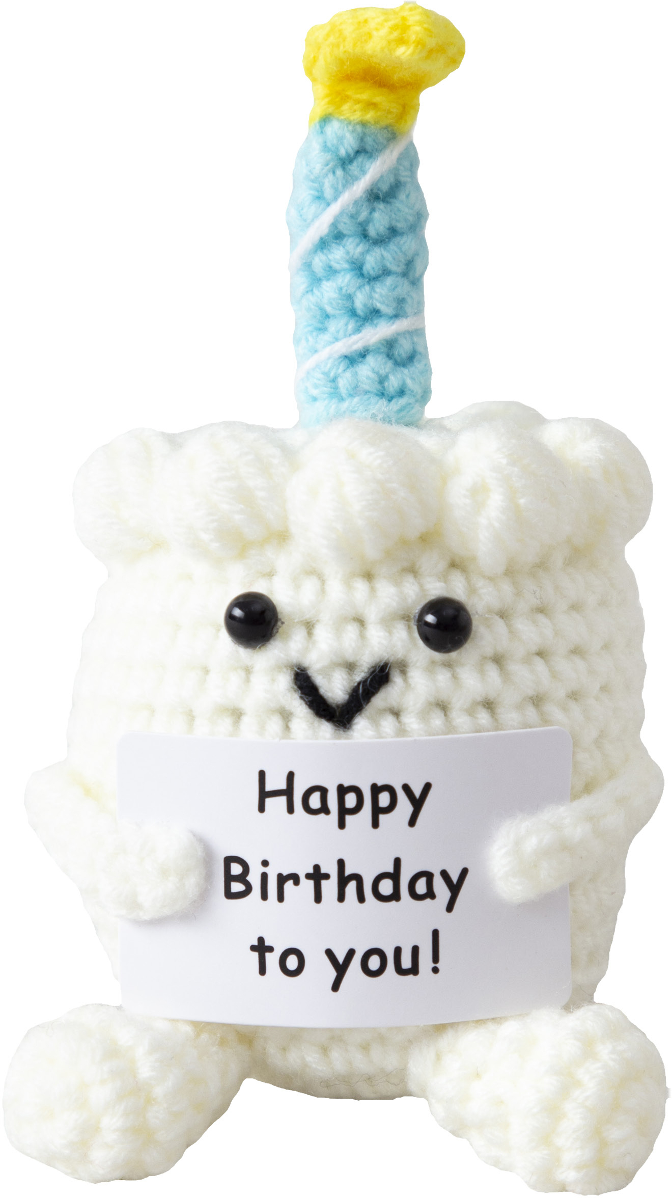 photo I AM CREATIVE Positive Cake 12.5cm 1000-1856 Happy Birthday, blanc