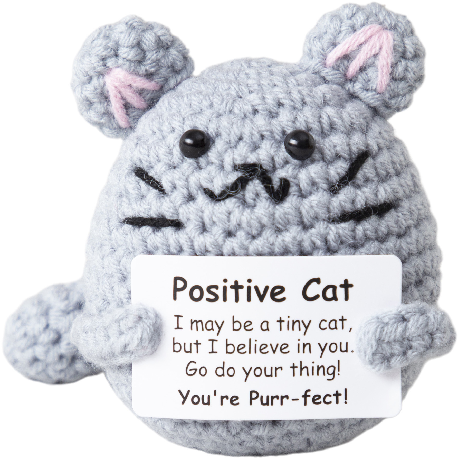photo I AM CREATIVE Positive Cat 8.5cm 1000-1857 gris