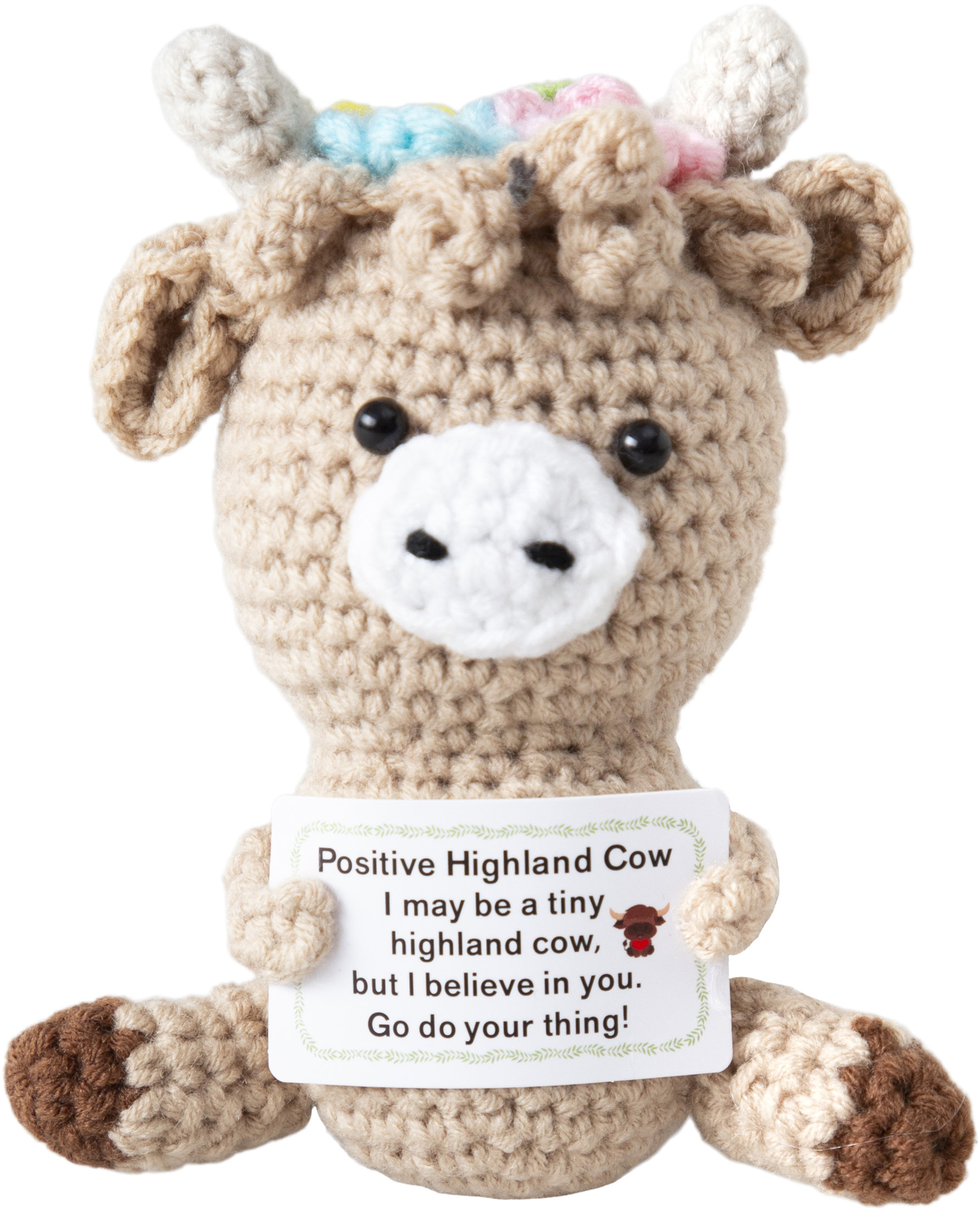 photo I AM CREATIVE Positive Cow 13cm 1000-1858 beige clair