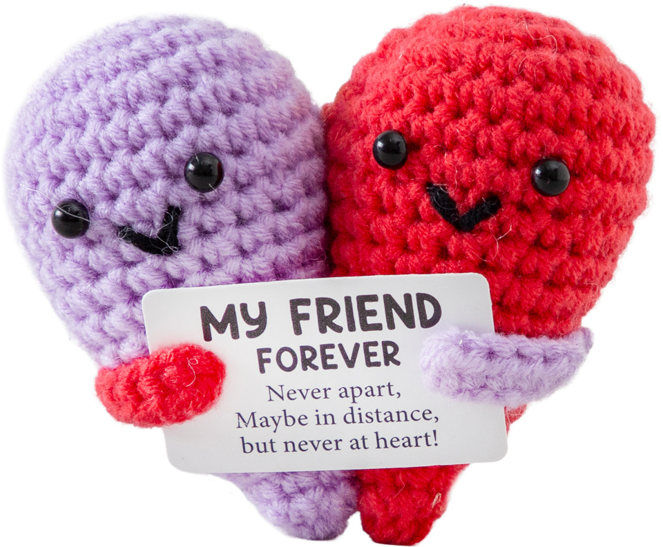 I AM CREATIVE Positive Twin-Heart 8cm 1000-2458 pink