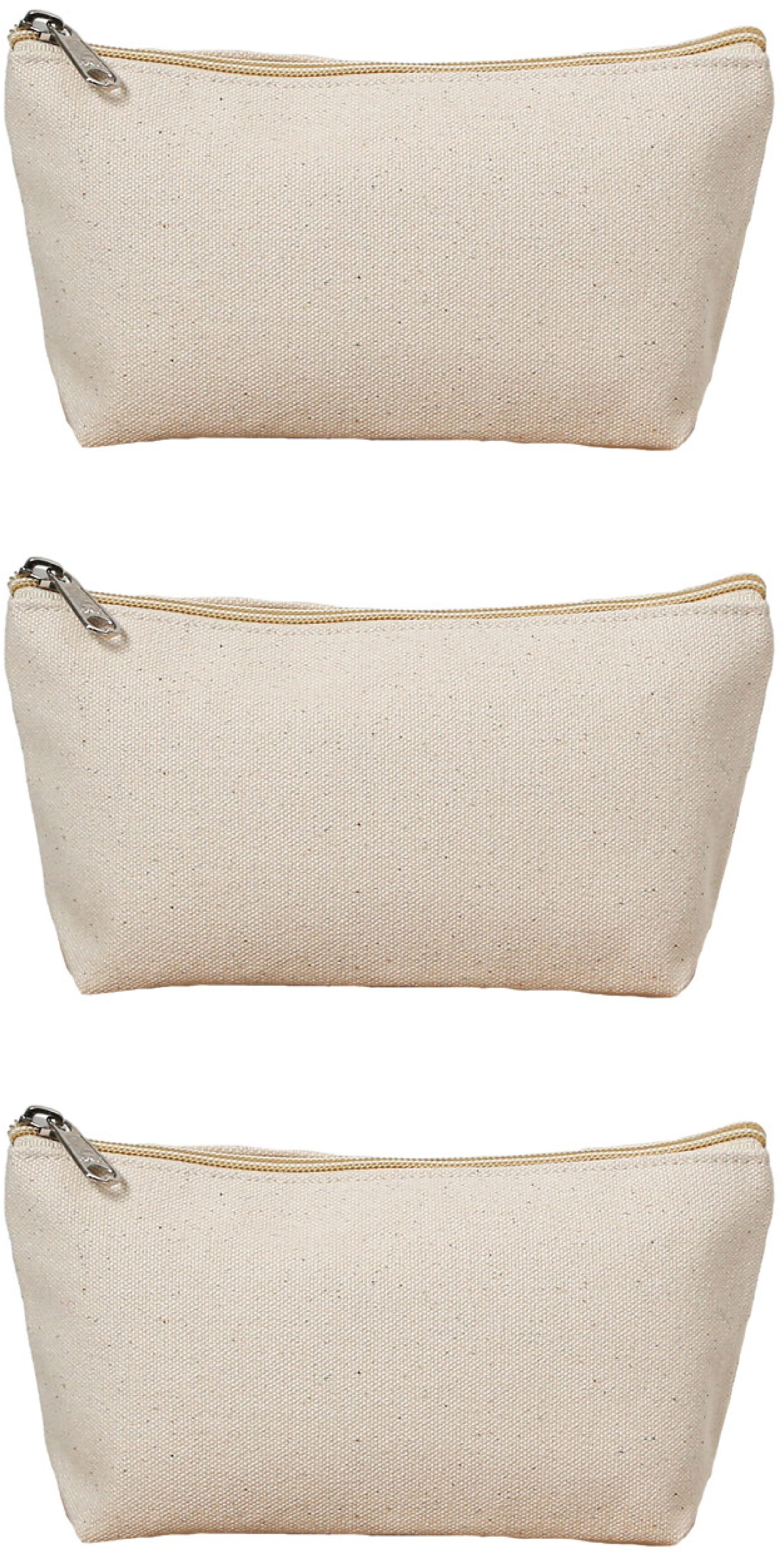 I AM CREATIVE Necessaire V 19.5x11x5cm 1212.17G natur, Baumwolle 3 Stück
