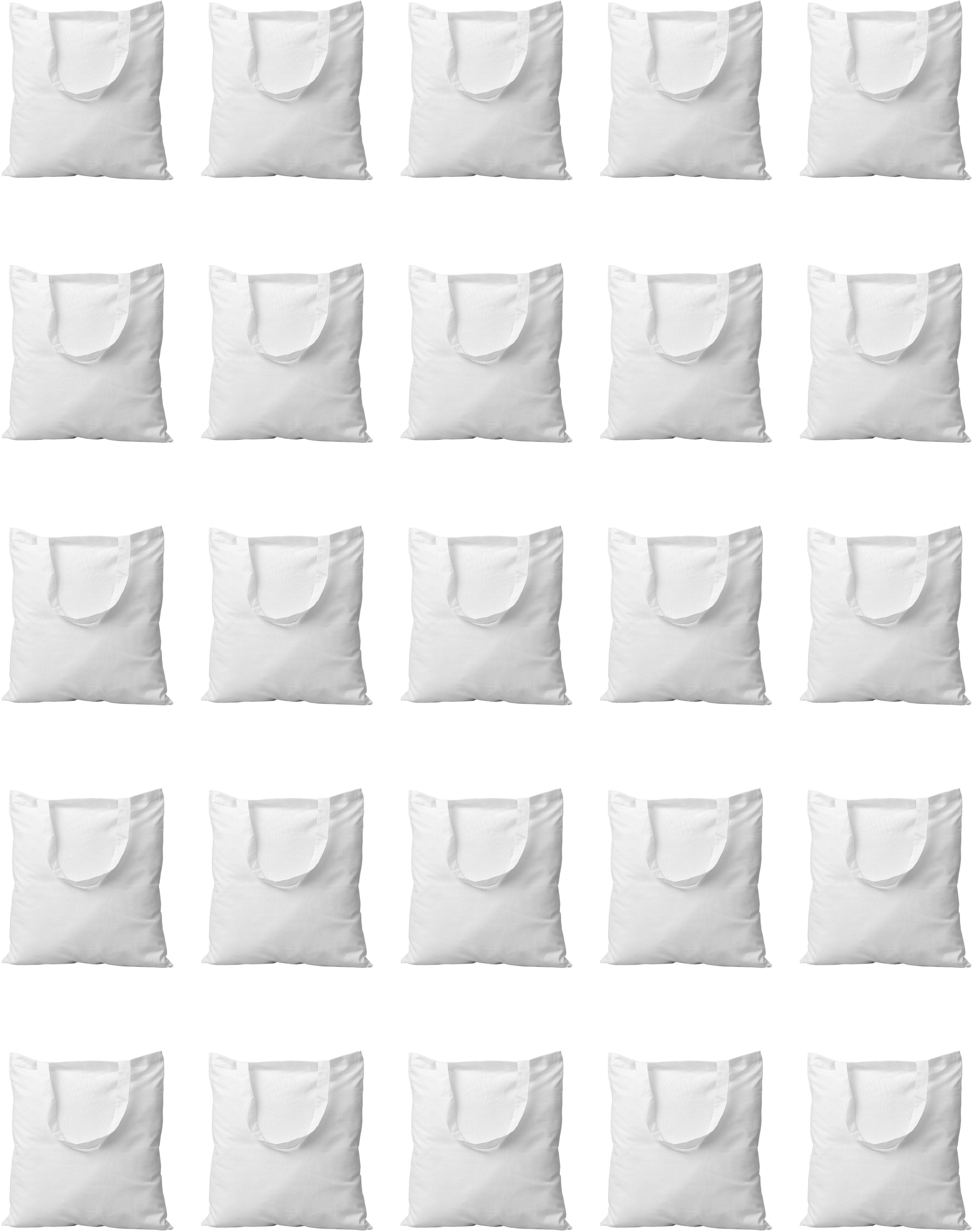I AM CREATIVE Stofftasche, Big Pack 38x42cm 1212.710 weiss, mit Kurzhenkel 25 Stück