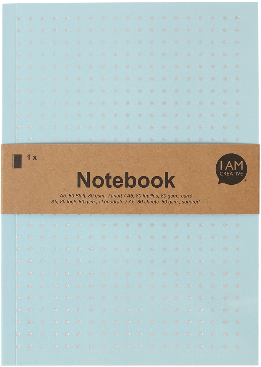 photo I AM CREATIVE Carnet A5 4005.13 bleu clair 80 pages
