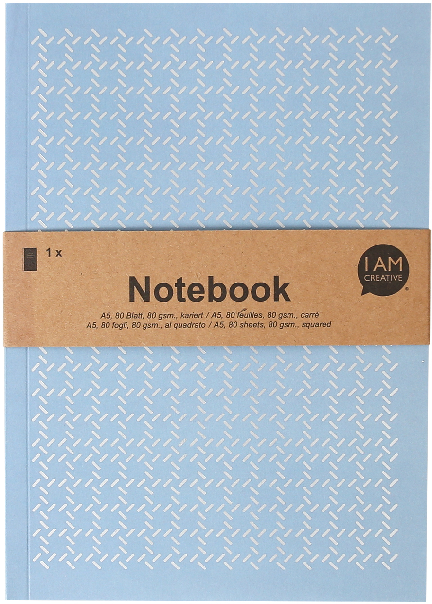 photo I AM CREATIVE Carnet A5 4005.15 bleu-gris 80 pages