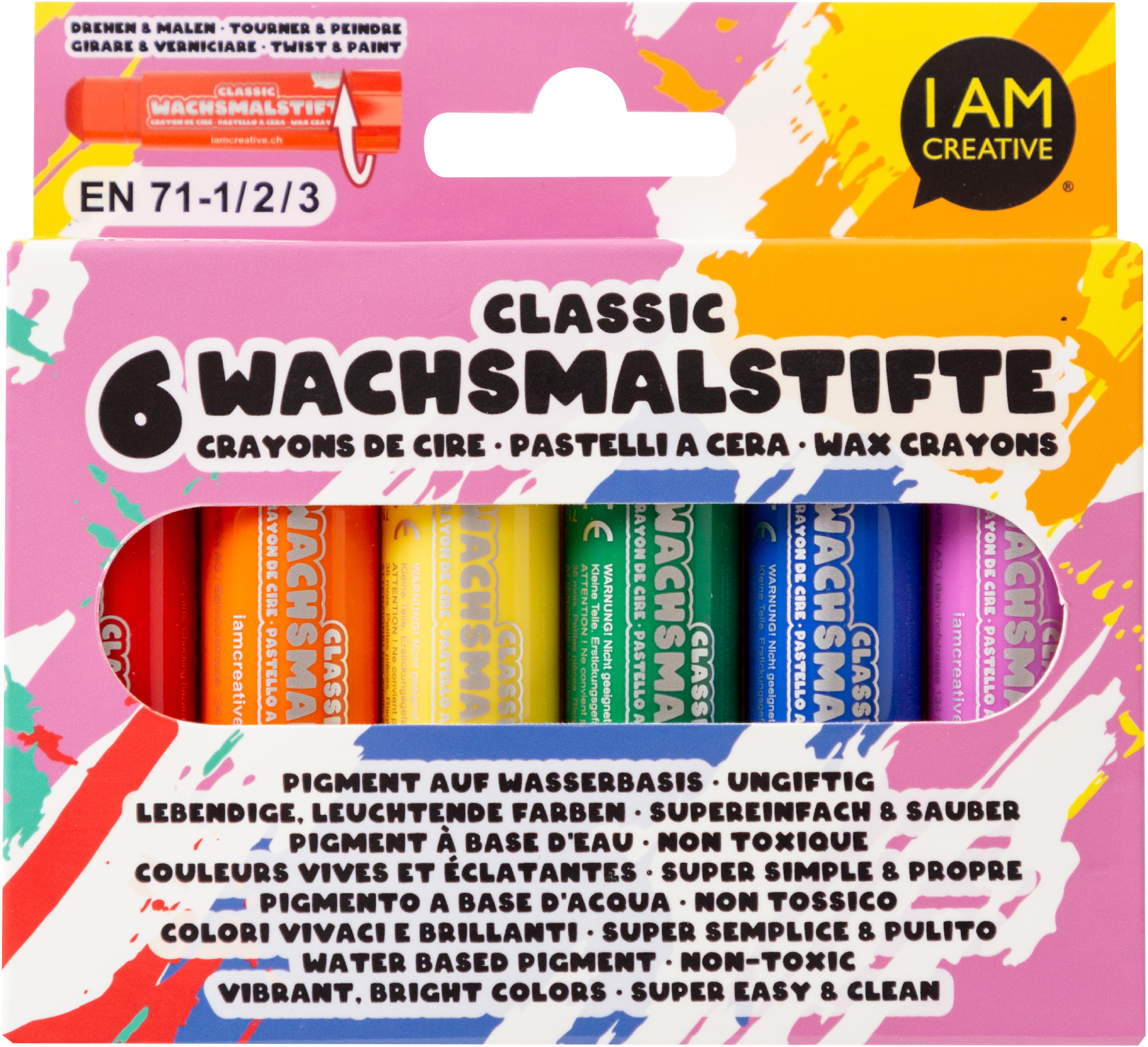 photo I AM CREATIVE Crayons de cire 4005.54 Classique 6 pièces