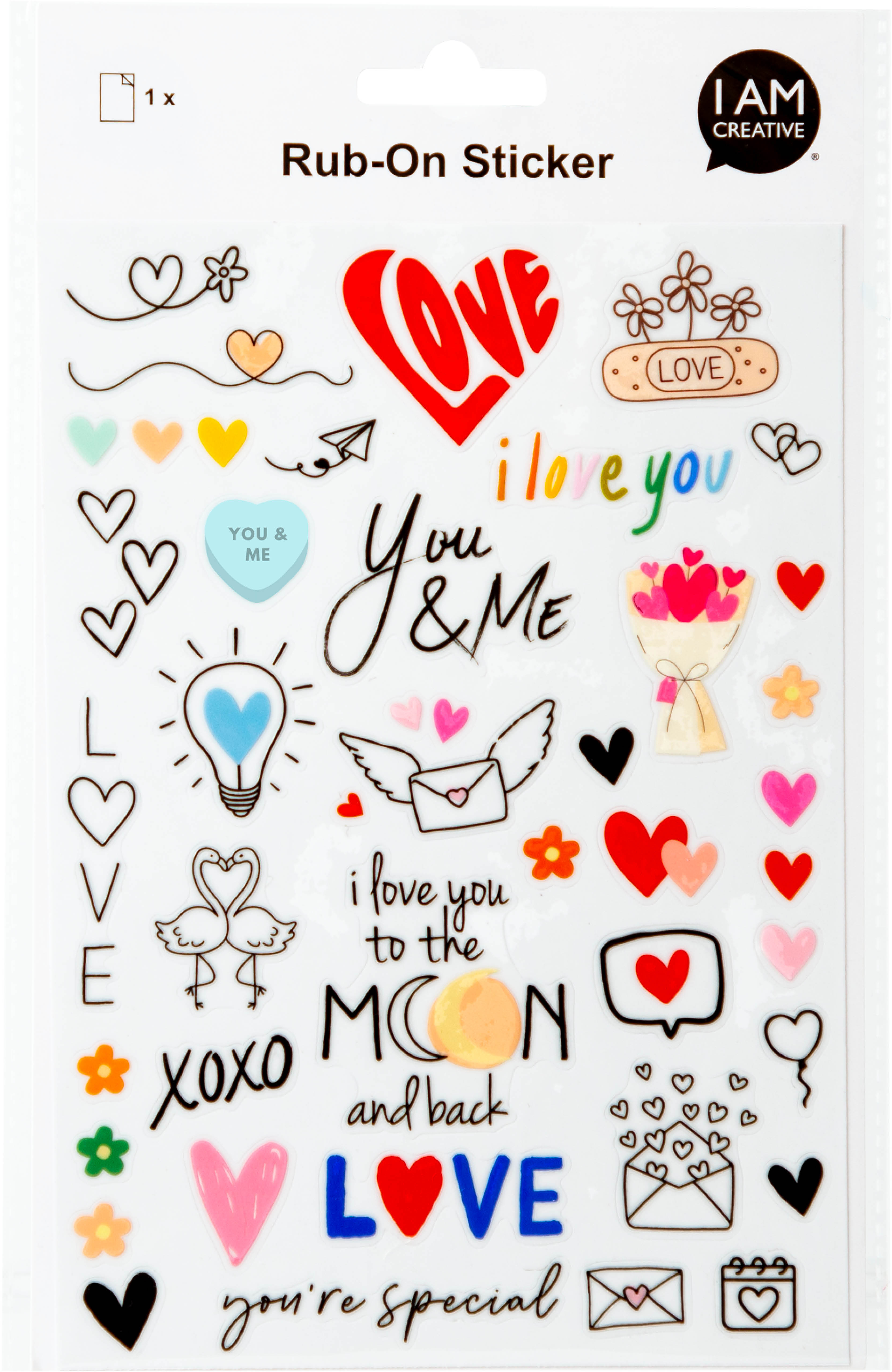 photo I AM CREATIVE Rub on Sticker A5 4010.6 Love