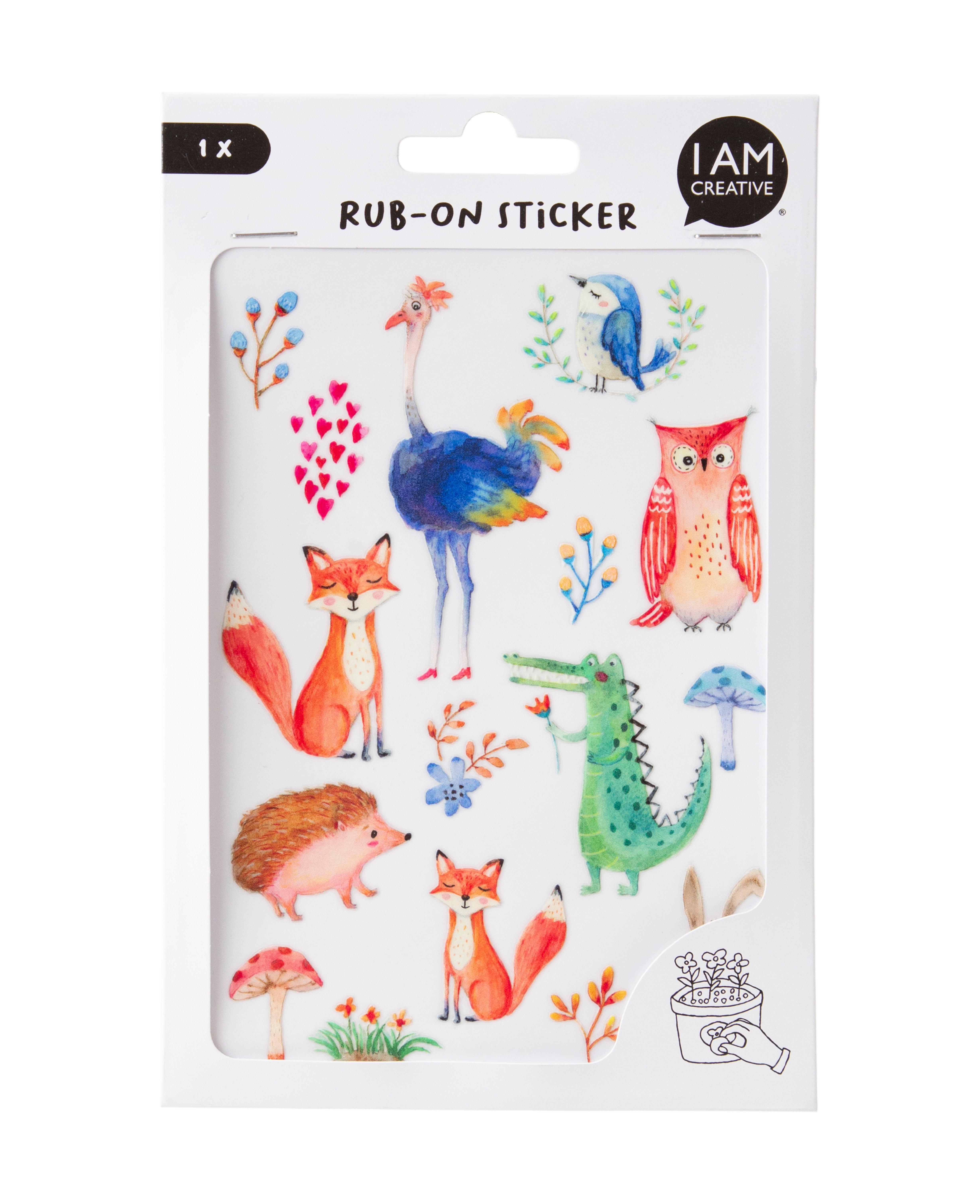 photo I AM CREATIVE Rub on Sticker 12x17.7cm 4010.64 Zoo