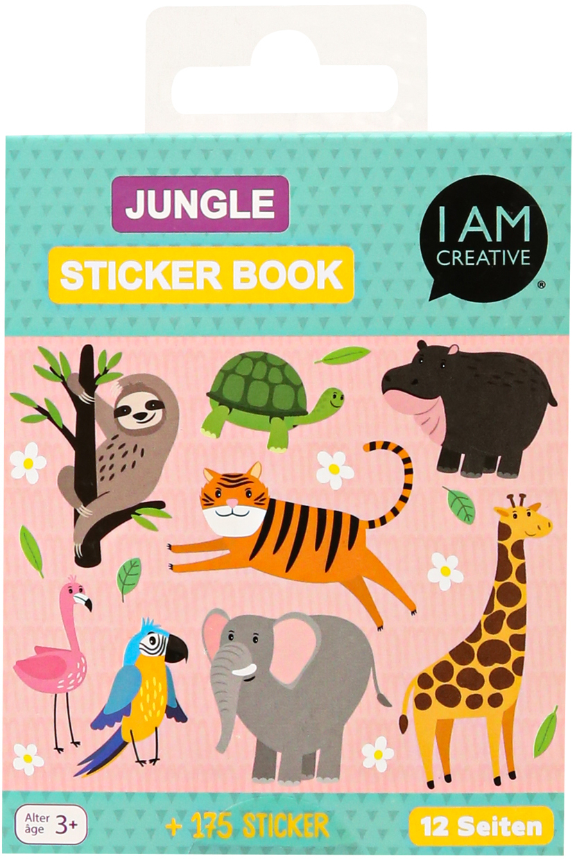 photo I AM CREATIVE Stickerbook 4087.573 Jungle 12 feuilles