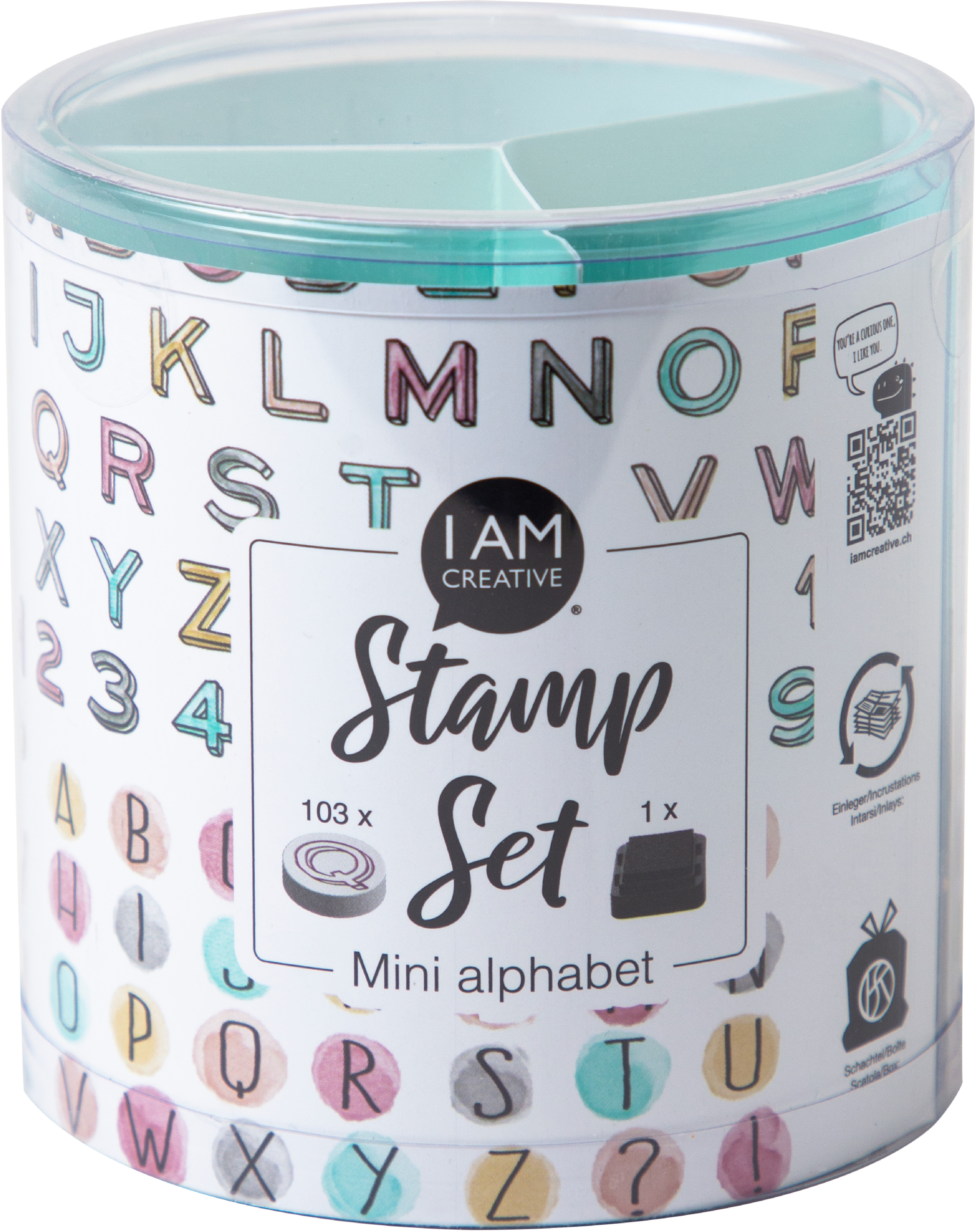 photo I AM CREATIVE Set de tampons 4093.01 Mini Alphabet 103 pièces