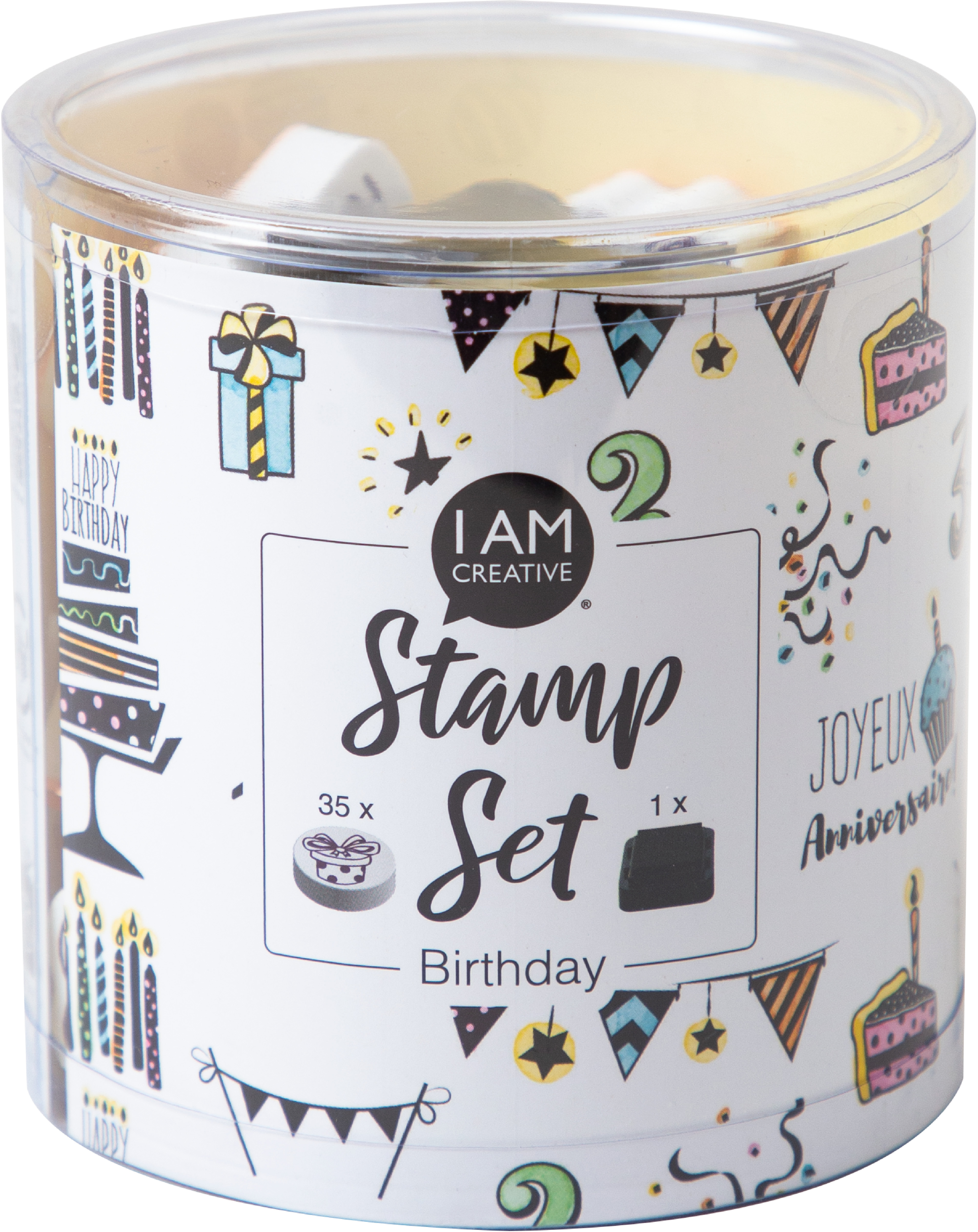 photo I AM CREATIVE Set de tampons 4093.03 Happy Birthday 35 pièces
