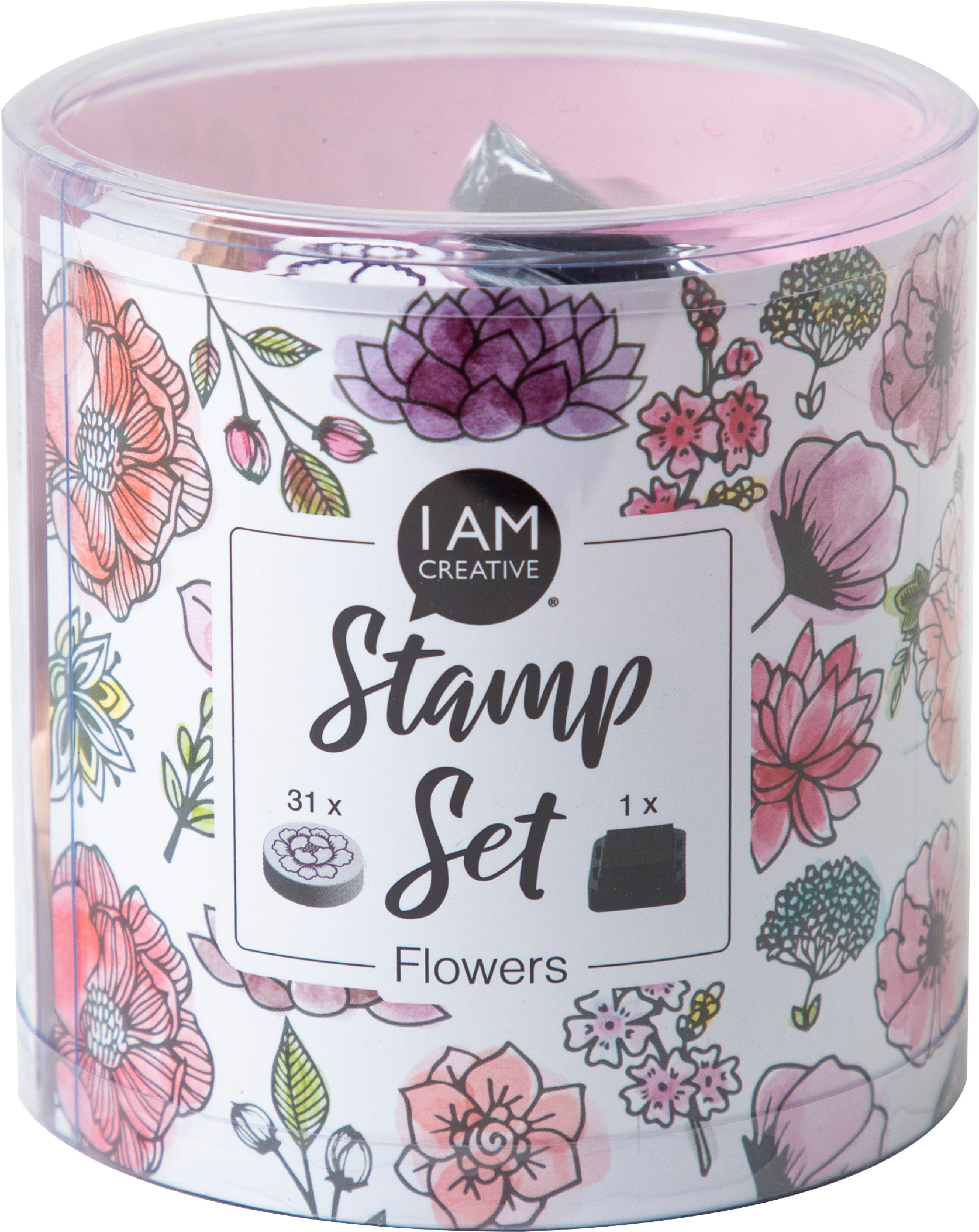 photo I AM CREATIVE Set de tampons 4093.04 Flowers 31 pièces