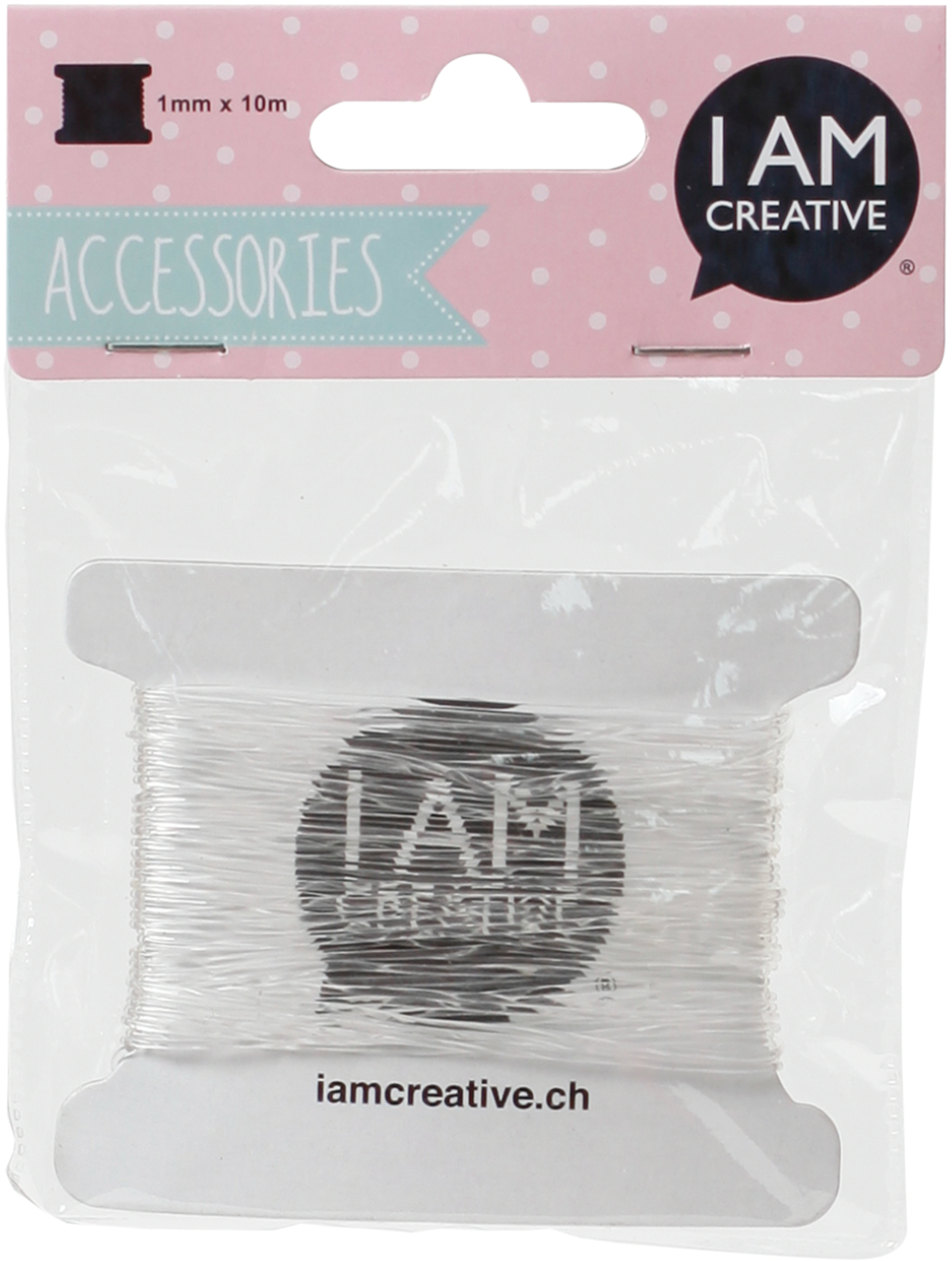 photo I AM CREATIVE Ruban élastique 1mmx10m 4703.22 transparent