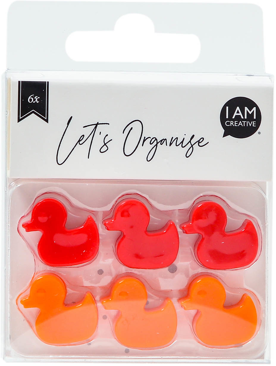 I AM CREATIVE Aimant Cancard Let`s Organize MAA4035.48 rouge 6 pièces