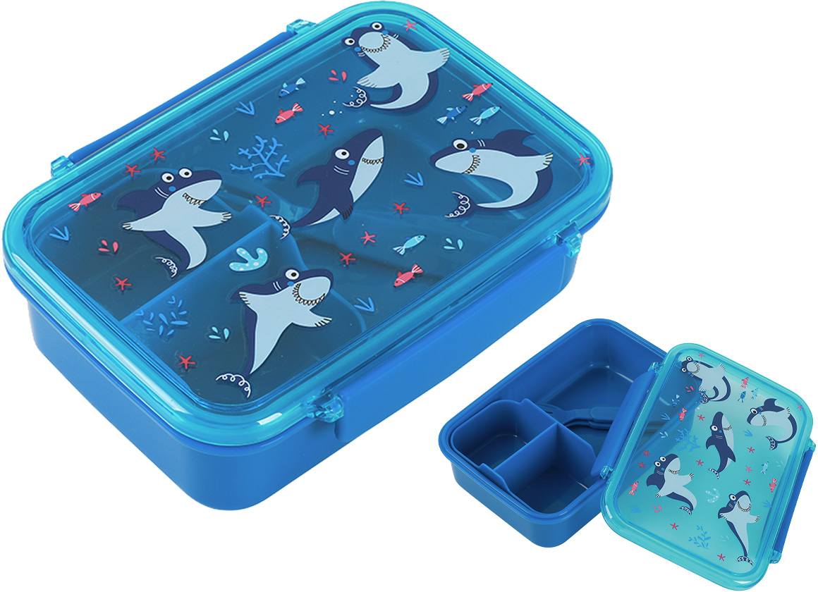 I-DRINK Lunch Box with spoon + fork ID2015 Shark