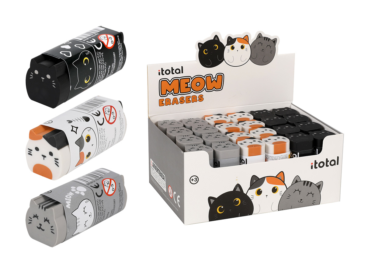 photo I-TOTAL Gomme 2.3x6cm XL1804B Cat, assortis